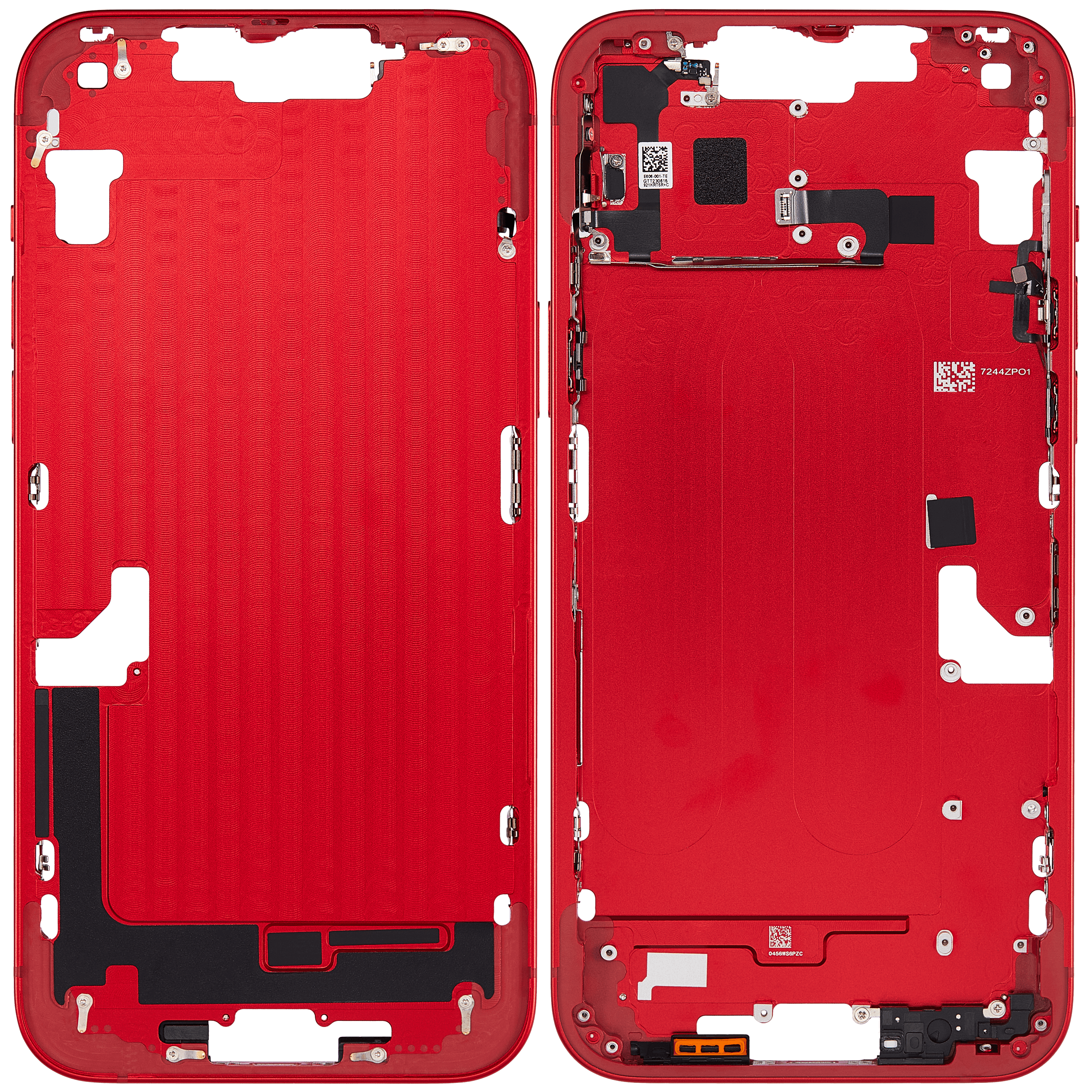 Mittelrahmen mit Kleinteilen für iPhone 14 Plus (EU / globale Version) (Aftermarket Plus) (Red (Rot)) – Bild 2
