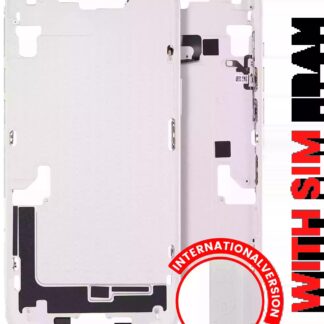 Mittelrahmen mit Kleinteilen für iPhone 14 Plus (EU / globale Version) (Aftermarket Plus) (Starlight)