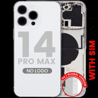 Rückgehäuse mit Kleinteilen für iPhone 14 Pro Max (EU / globale Version) (Aftermarket Plus) (Silver (Silber))