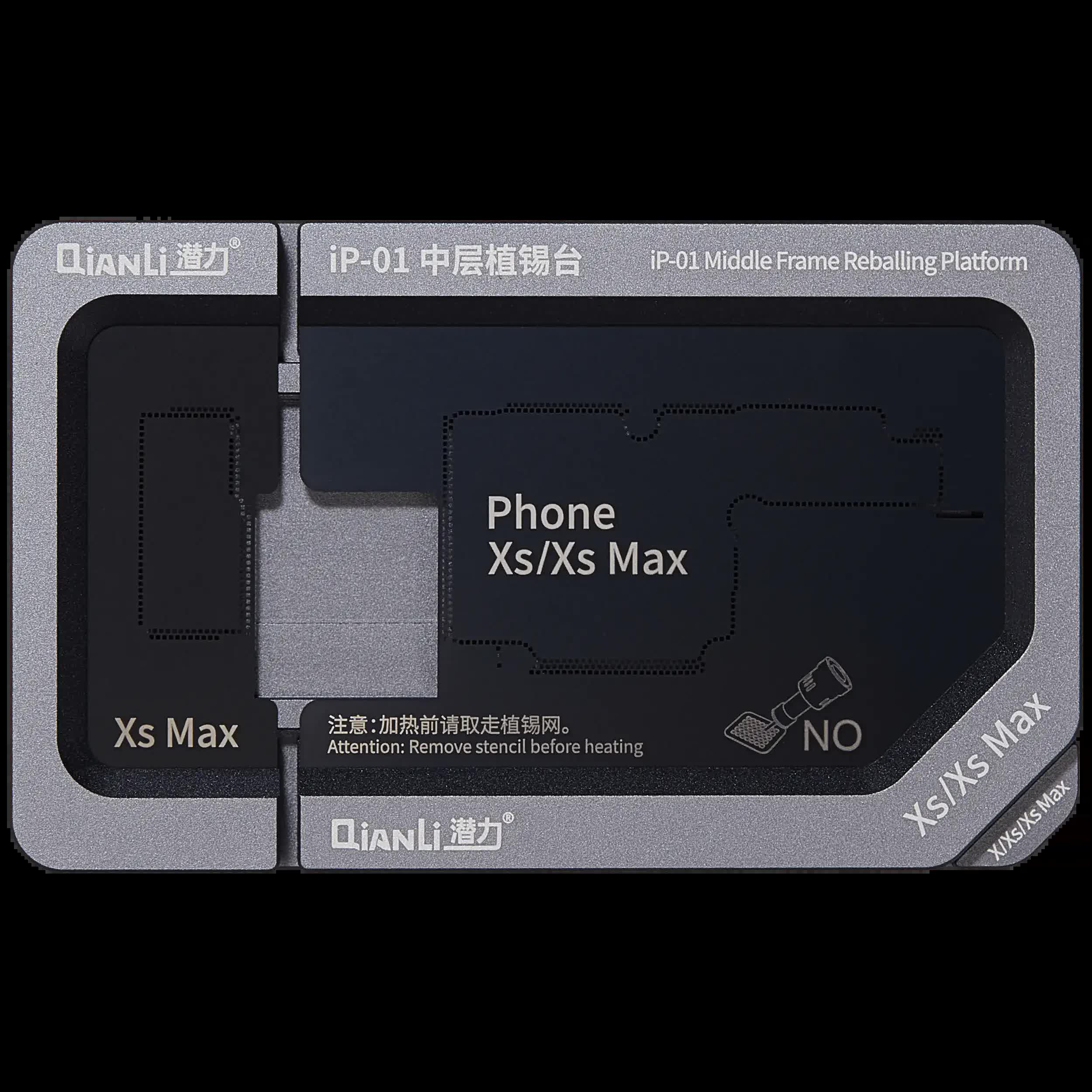 Metal Middle Rahmen Reballing Plattform (IP-01) für iPhone X / XS / XS Max (Qianli)