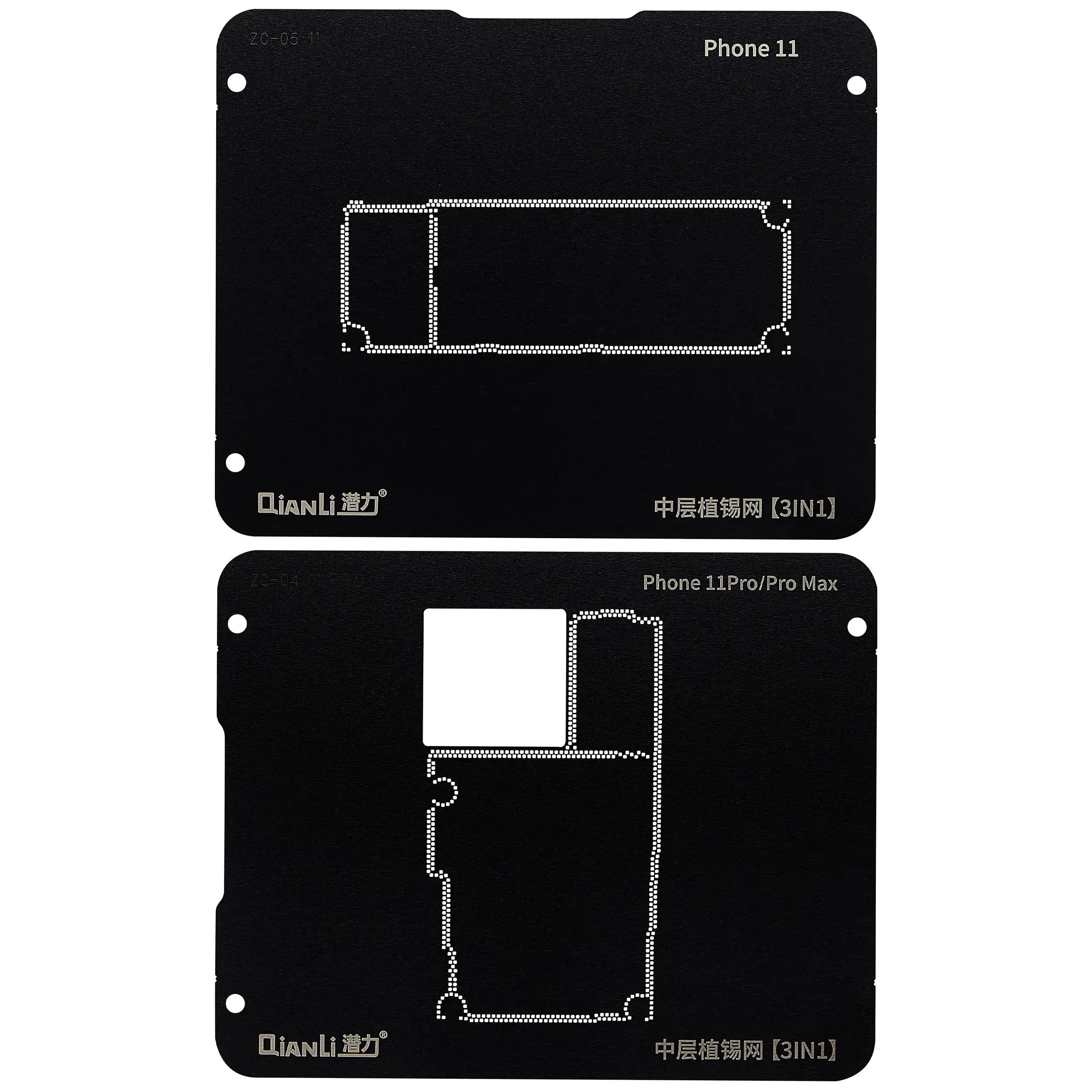 Middle Rahmen 3 in 1 Reballing Plattform mit Stencils Station für iPhone 11 / 11 Pro / 11 Pro Max (Qianli) – Bild 4