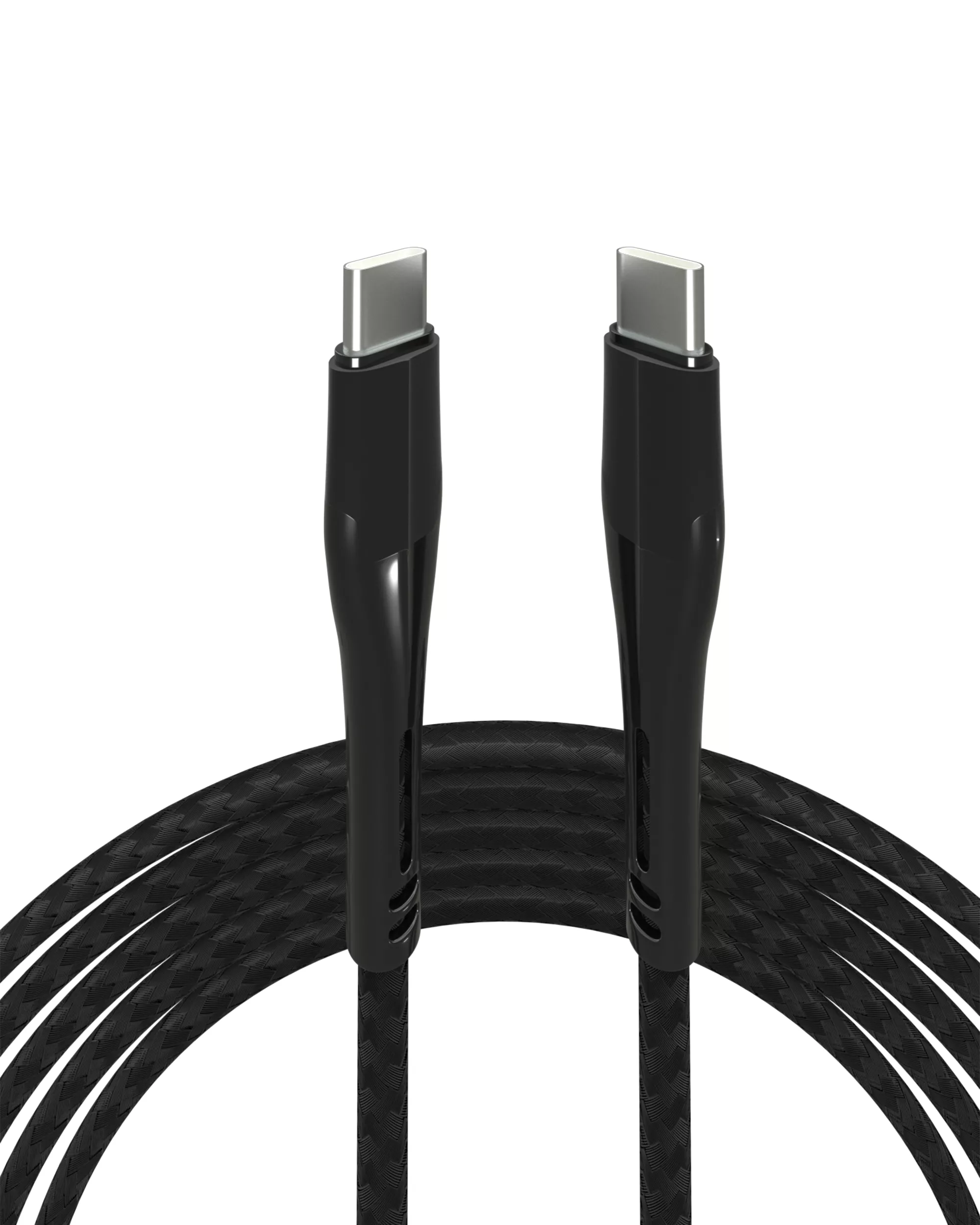 USB Type C To USB Type C Kabel (1 m / 3 ft) (AmpSentrix Alpha) (Black (Schwarz)) – Bild 2