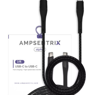 USB Type C To USB Type C Kabel (1 m / 3 ft) (AmpSentrix Alpha) (Black (Schwarz))