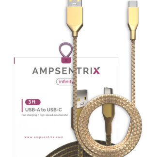 USB Type C To USB Type A Kabel (1 m / 3 ft) (AmpSentrix Infinity) (Gold)