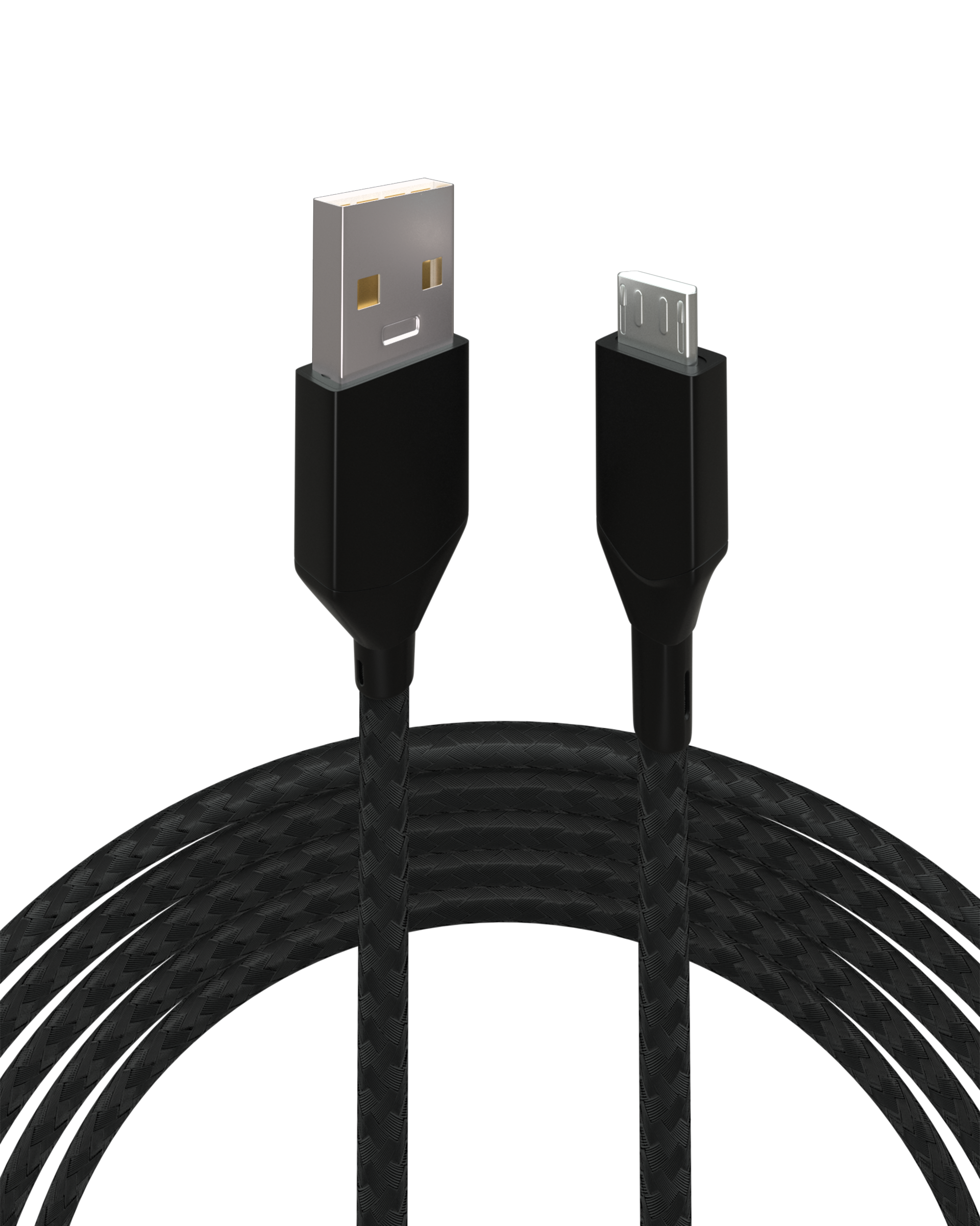 Micro USB To USB Type A Kabel (1 m / 3 ft) (AmpSentrix Infinity) (Black (Schwarz)) – Bild 3