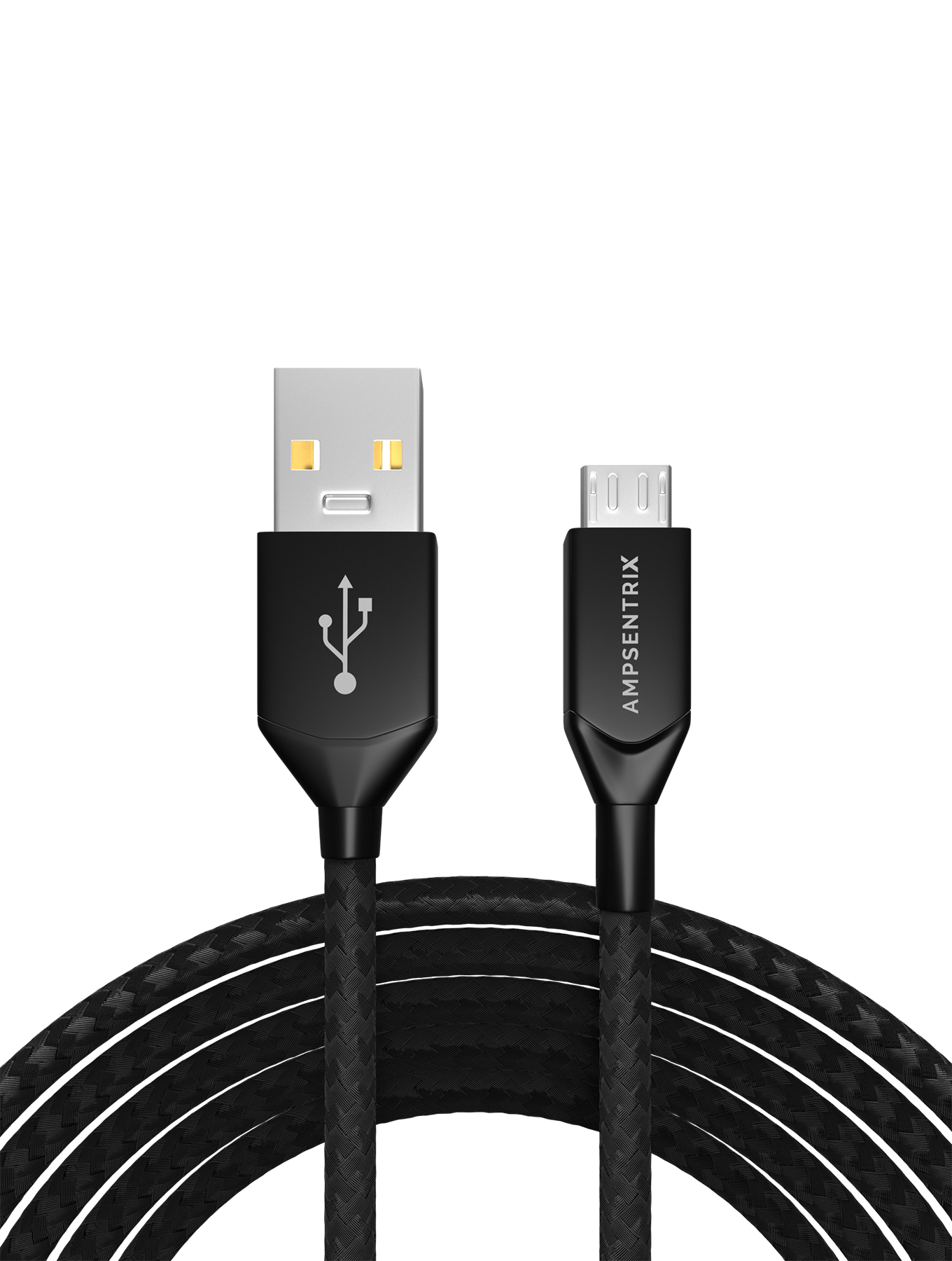 Micro USB To USB Type A Kabel (1 m / 3 ft) (AmpSentrix Infinity) (Black (Schwarz)) – Bild 4