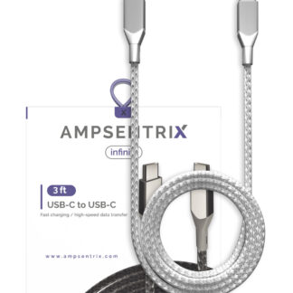 USB Type C To USB Type C Kabel (1 m / 3 ft) (AmpSentrix Infinity) (Silver (Silber))