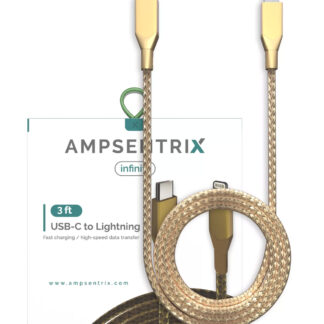 Lightning To USB Type C Kabel (Non-MFI) (1 m / 3 ft) (AmpSentrix Infinity) (Gold)