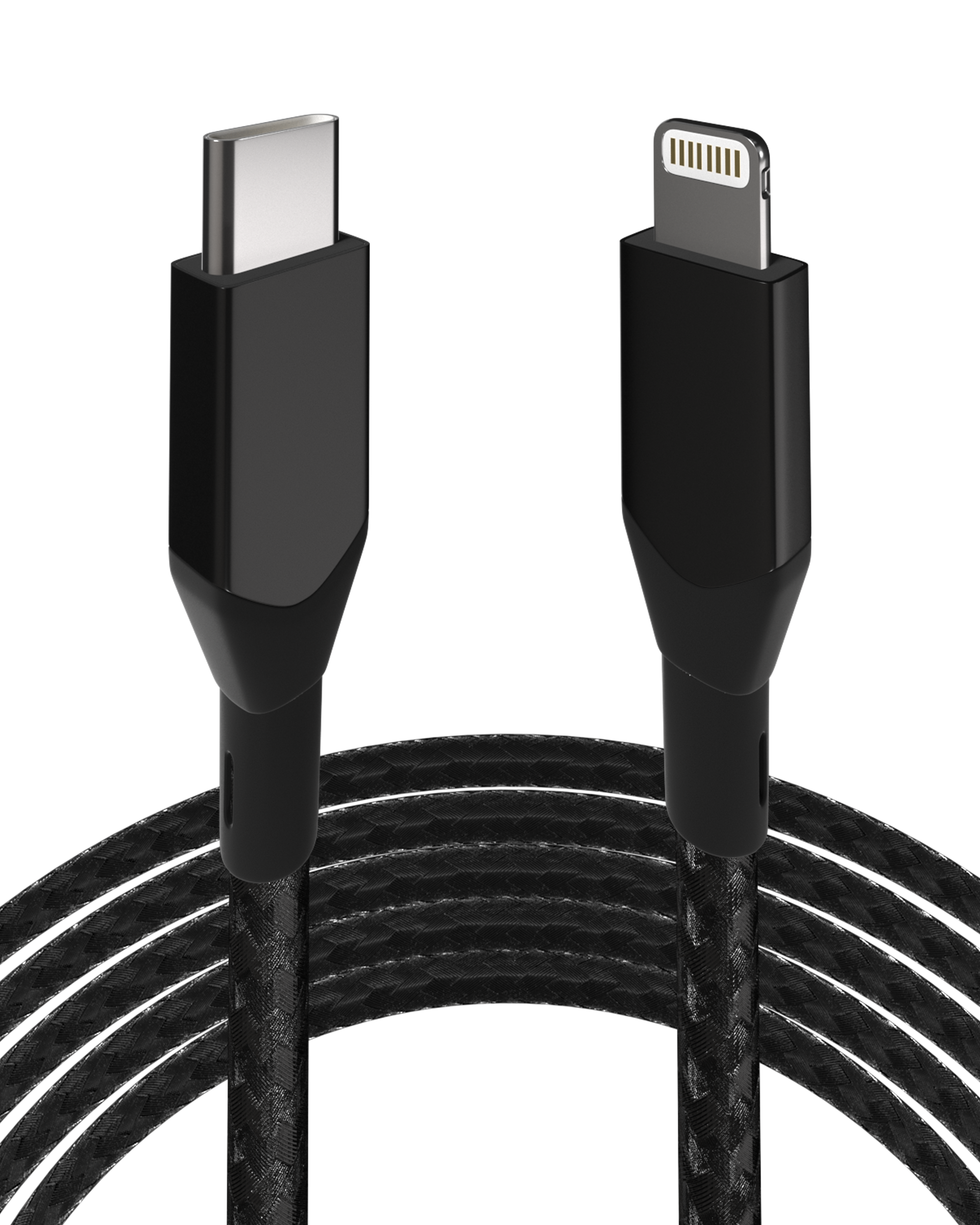 Lightning To USB Type C Kabel (Non-MFI) (1 m / 3 ft) (AmpSentrix Infinity) (Black (Schwarz)) – Bild 2
