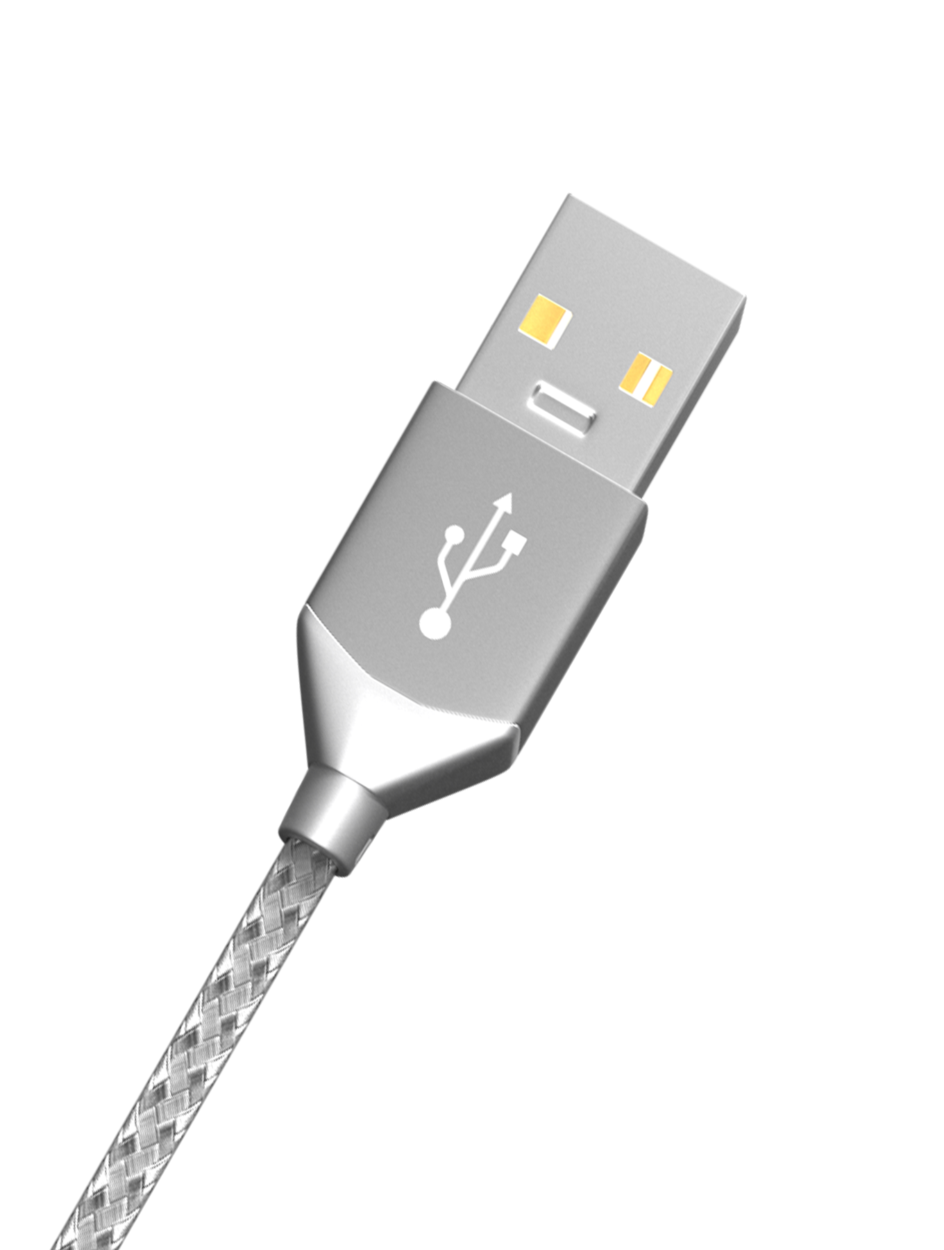 USB Type A To Lightning Kabel (Non-MFI) (1 m / 3 ft) (AmpSentrix Infinity) (Silver (Silber)) – Bild 2
