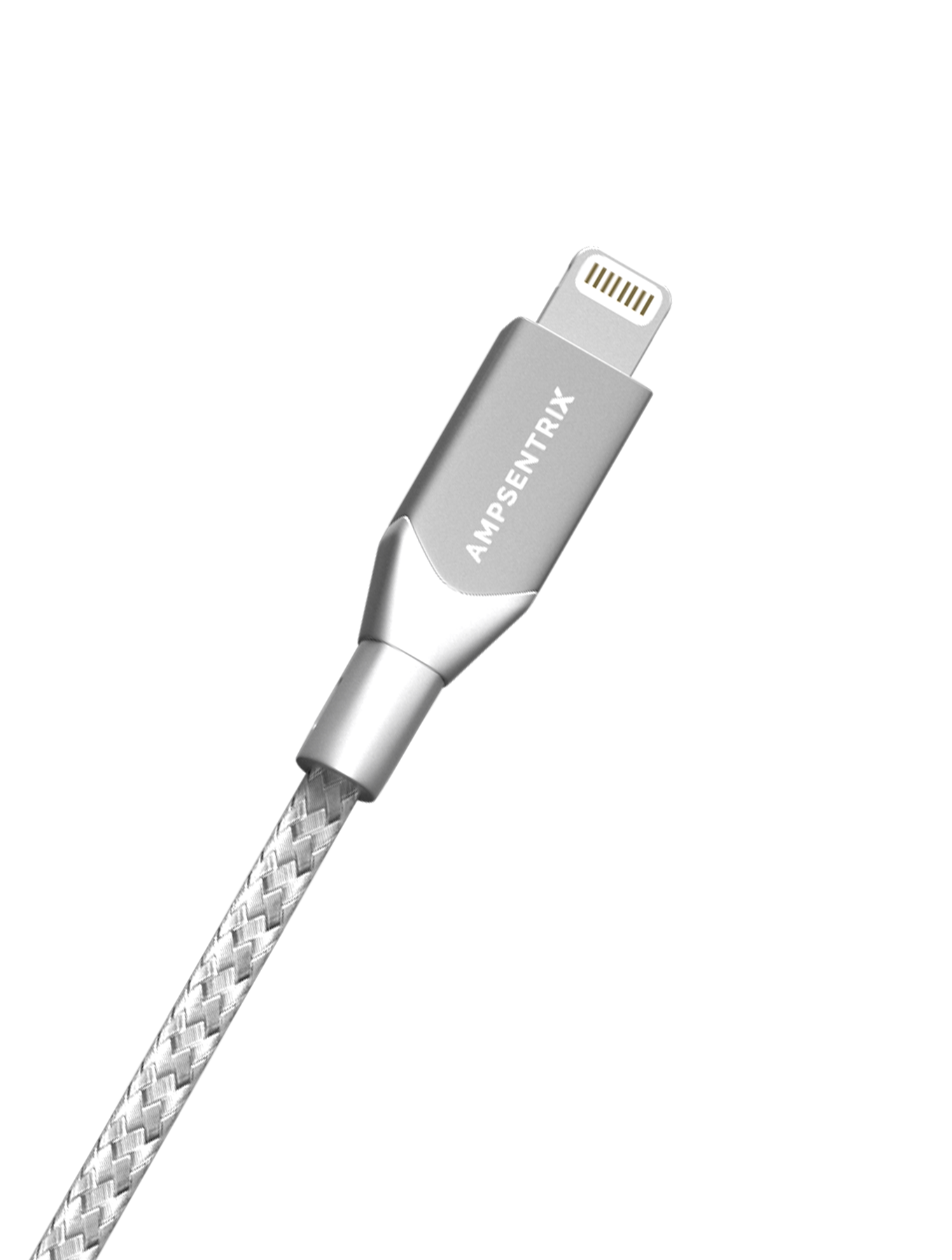 USB Type A To Lightning Kabel (Non-MFI) (1 m / 3 ft) (AmpSentrix Infinity) (Silver (Silber)) – Bild 4