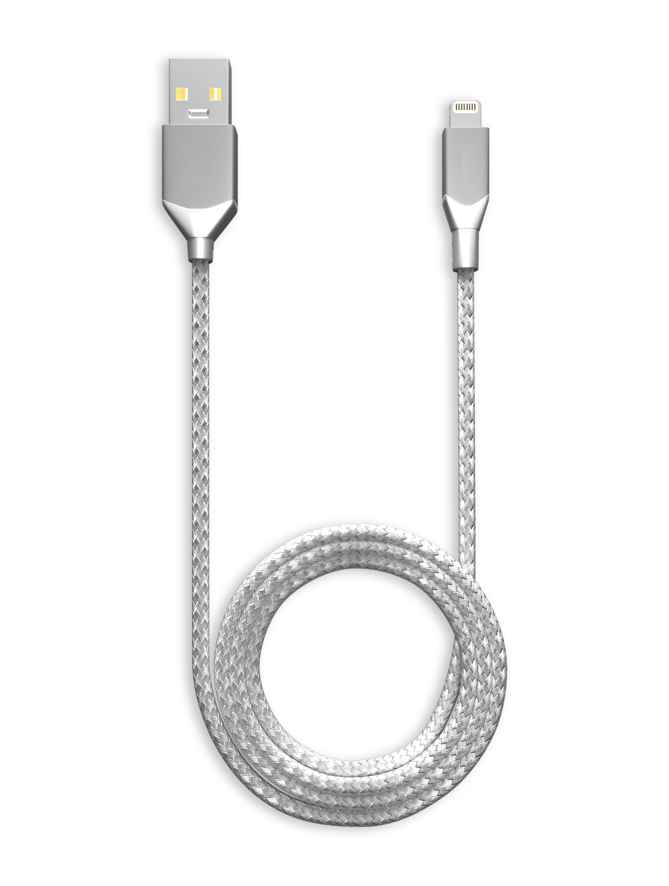 USB Type A To Lightning Kabel (Non-MFI) (1.8 m / 6 ft) (AmpSentrix Infinity) (Silver (Silber)) – Bild 4