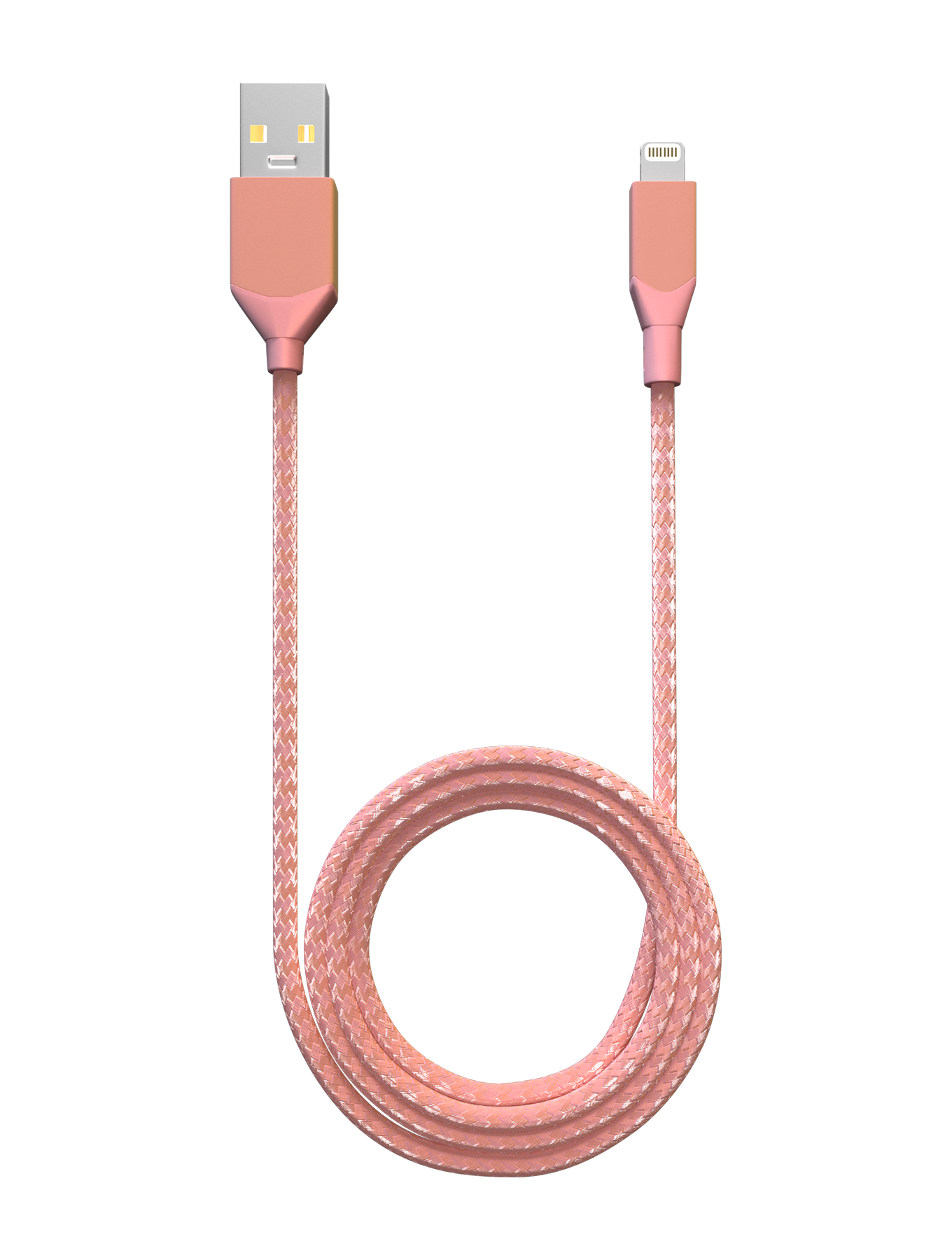USB Type A To Lightning Kabel (Non-MFI) (1.8 m / 6 ft) (AmpSentrix Infinity) (Pink (Rosa)) – Bild 2