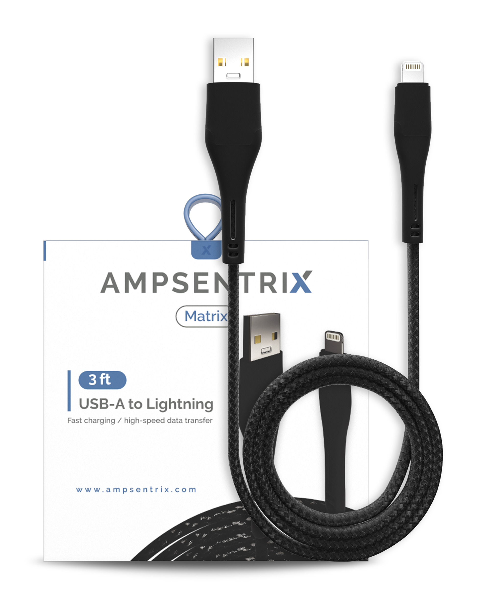 USB Type A To Lightning Kabel (Non-MFI) (1.8 m / 6 ft) (AmpSentrix Infinity) (Pink (Rosa)) – Bild 5
