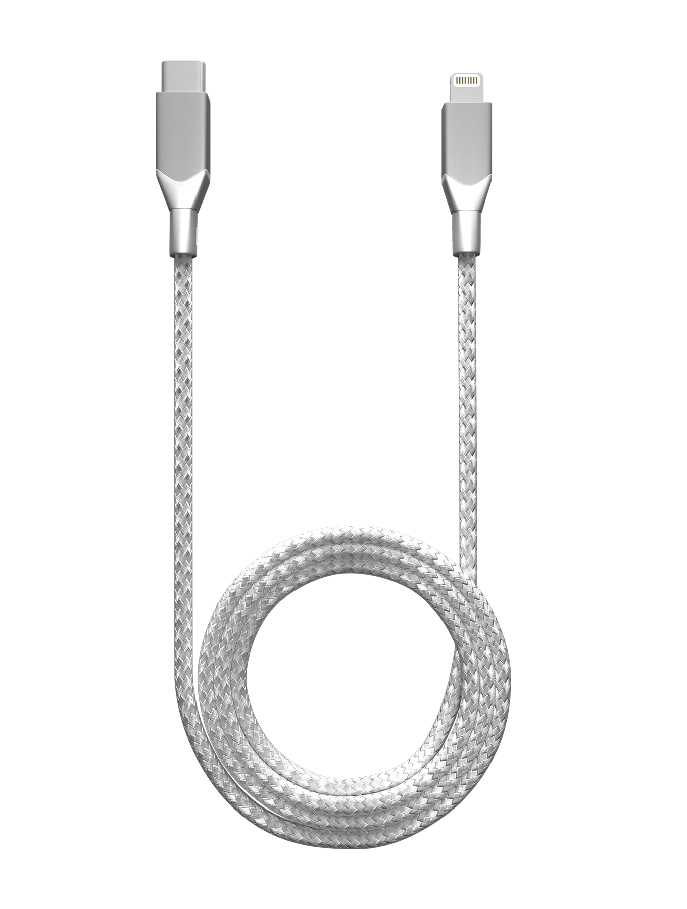 USB Type C To Lightning Kabel (Non-MFI) (1.8 m / 6 ft) (AmpSentrix Infinity) (Silver (Silber)) – Bild 2