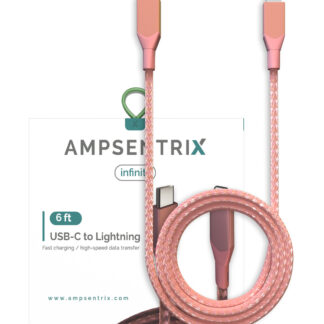USB Type C To Lightning Kabel (Non-MFI) (1.8 m / 6 ft) (AmpSentrix Infinity) (Pink (Rosa))