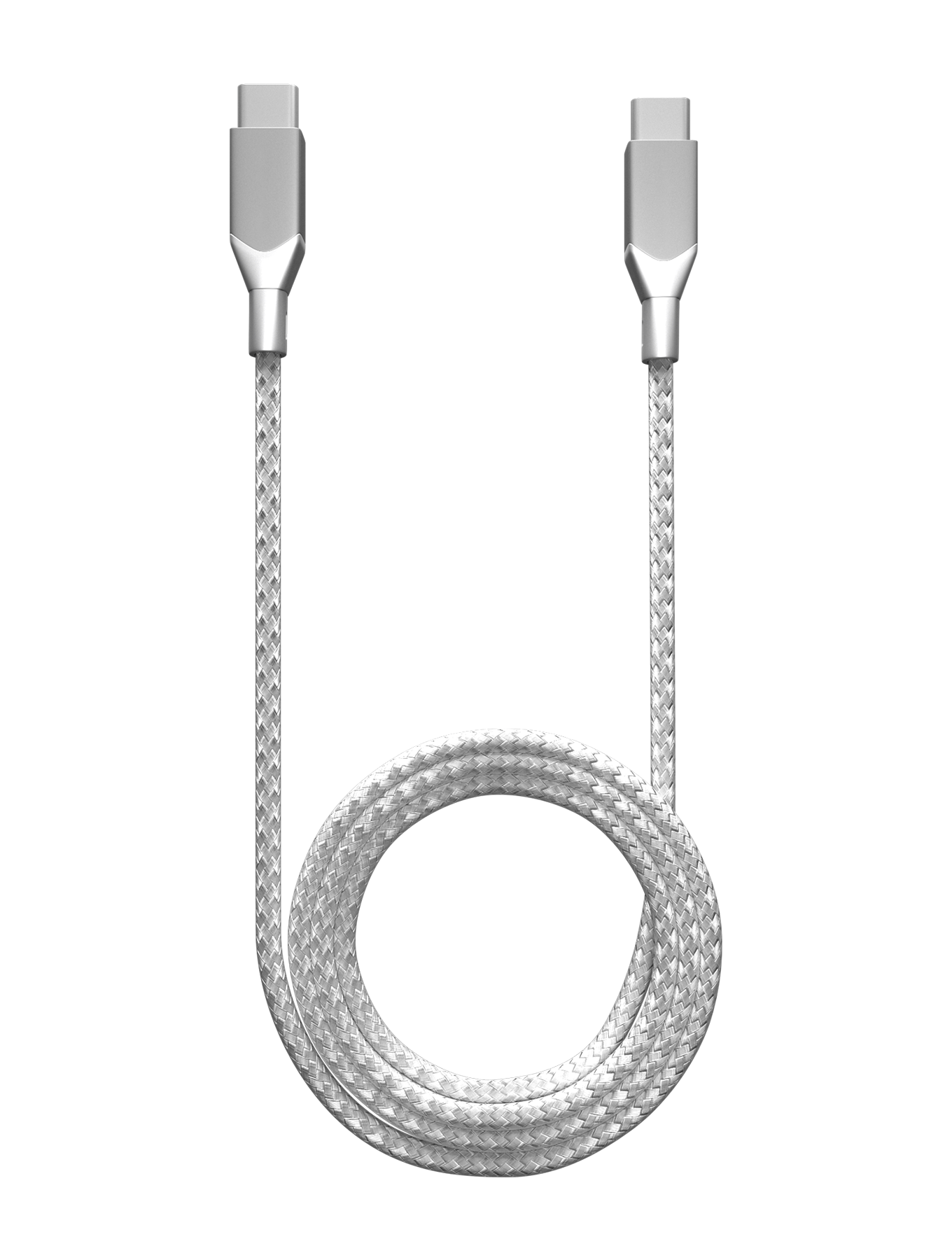 USB Type C To USB Type C Kabel (1.8 m / 6 ft) (AmpSentrix Infinity) (Silver (Silber)) – Bild 2