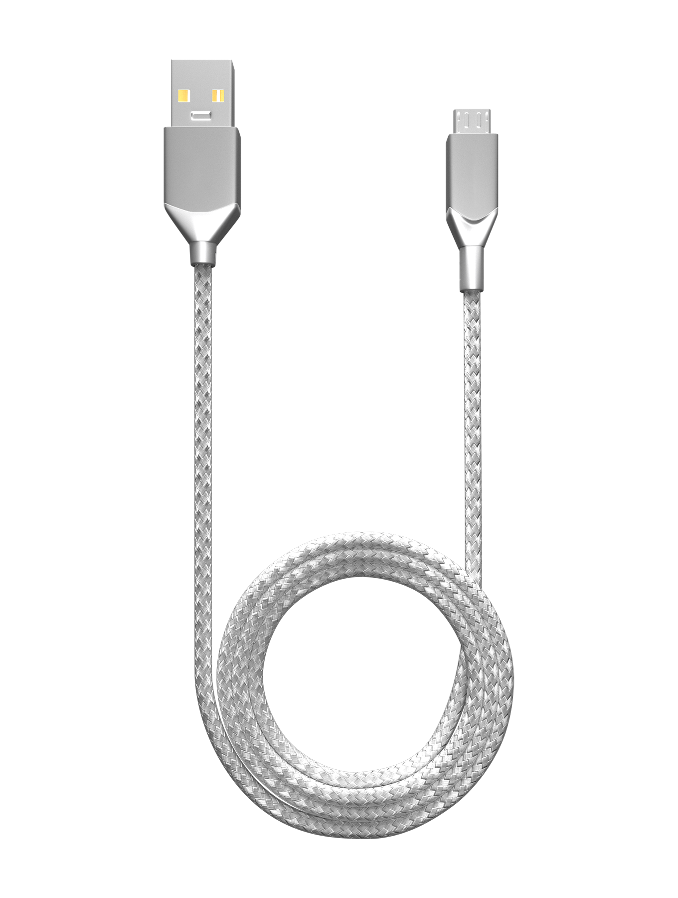 Micro USB To USB Type A Kabel (1.8 m / 6 ft) (AmpSentrix Infinity) (Silver (Silber)) – Bild 2