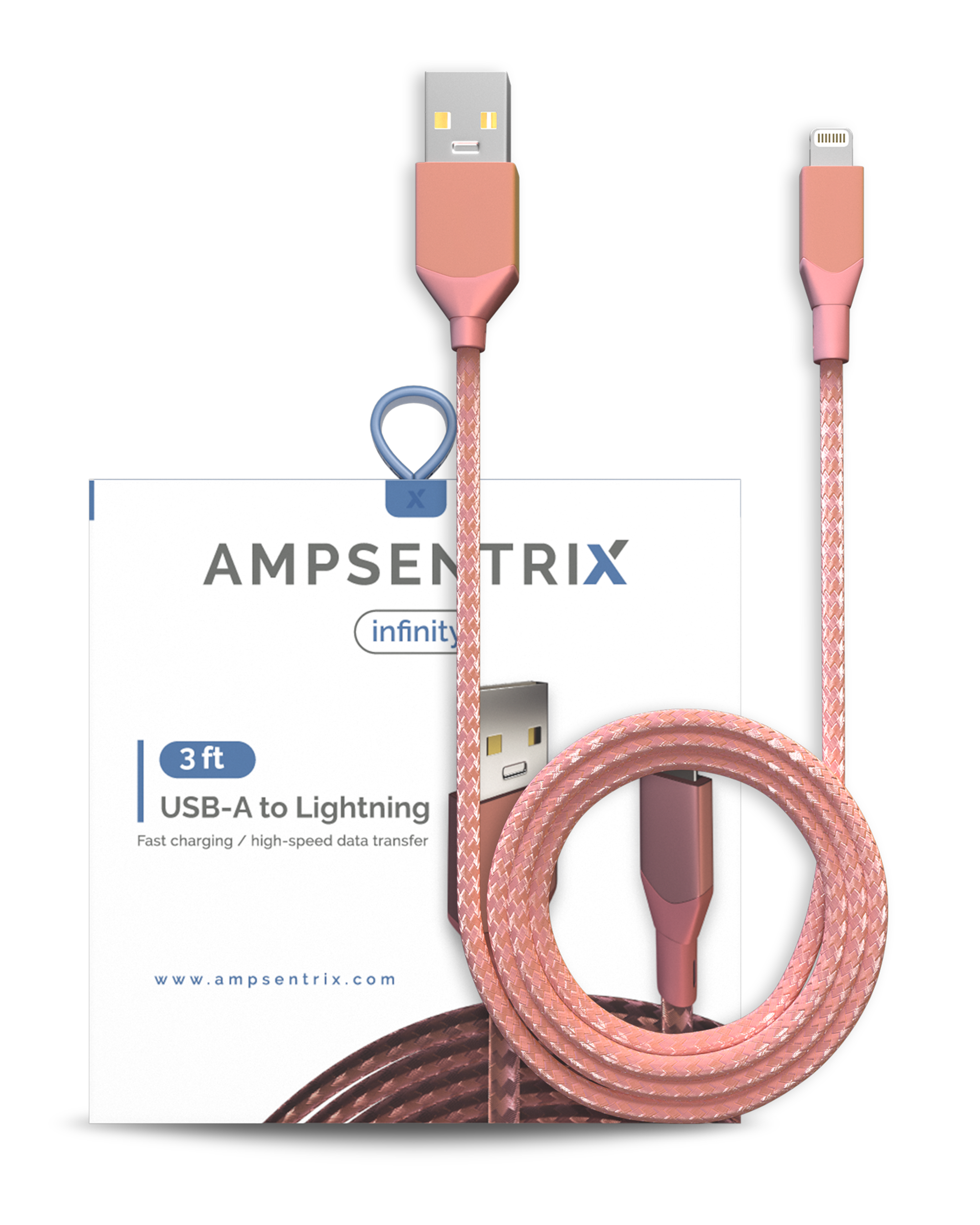 Micro USB To USB Type A Kabel (1.8 m / 6 ft) (AmpSentrix Infinity) (Silver (Silber)) – Bild 4