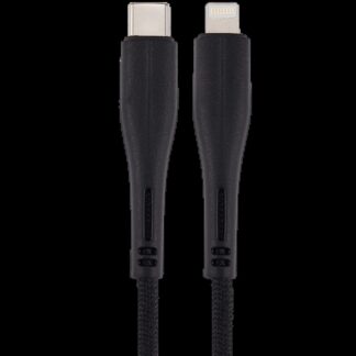 USB Type C To Lightning Kabel (Non-MFI) (1.8 m / 6 ft) (AmpSentrix Matrix) (Black (Schwarz))
