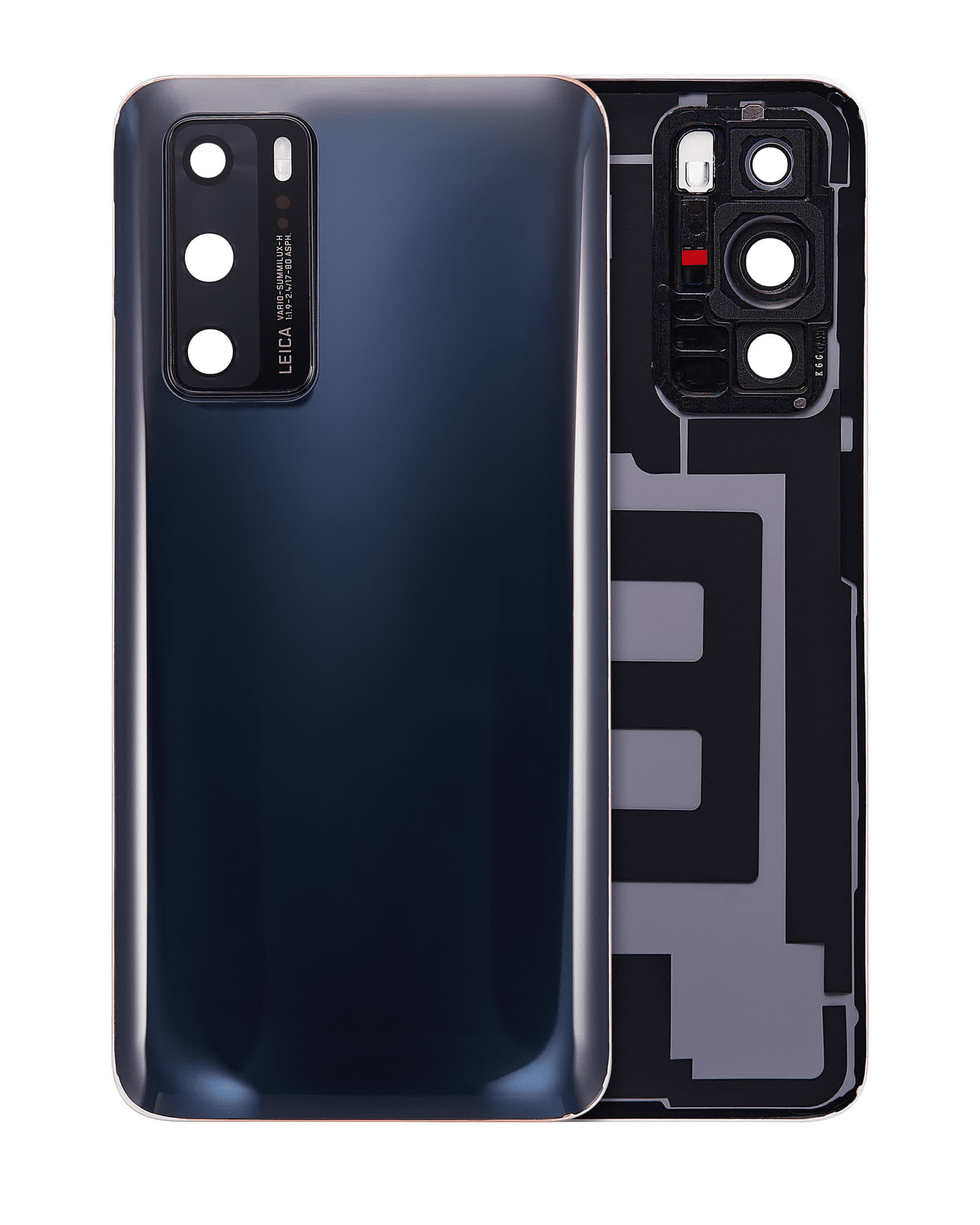 Rückdeckelglas mit Kameraglas für Huawei P40 (Black (Schwarz))