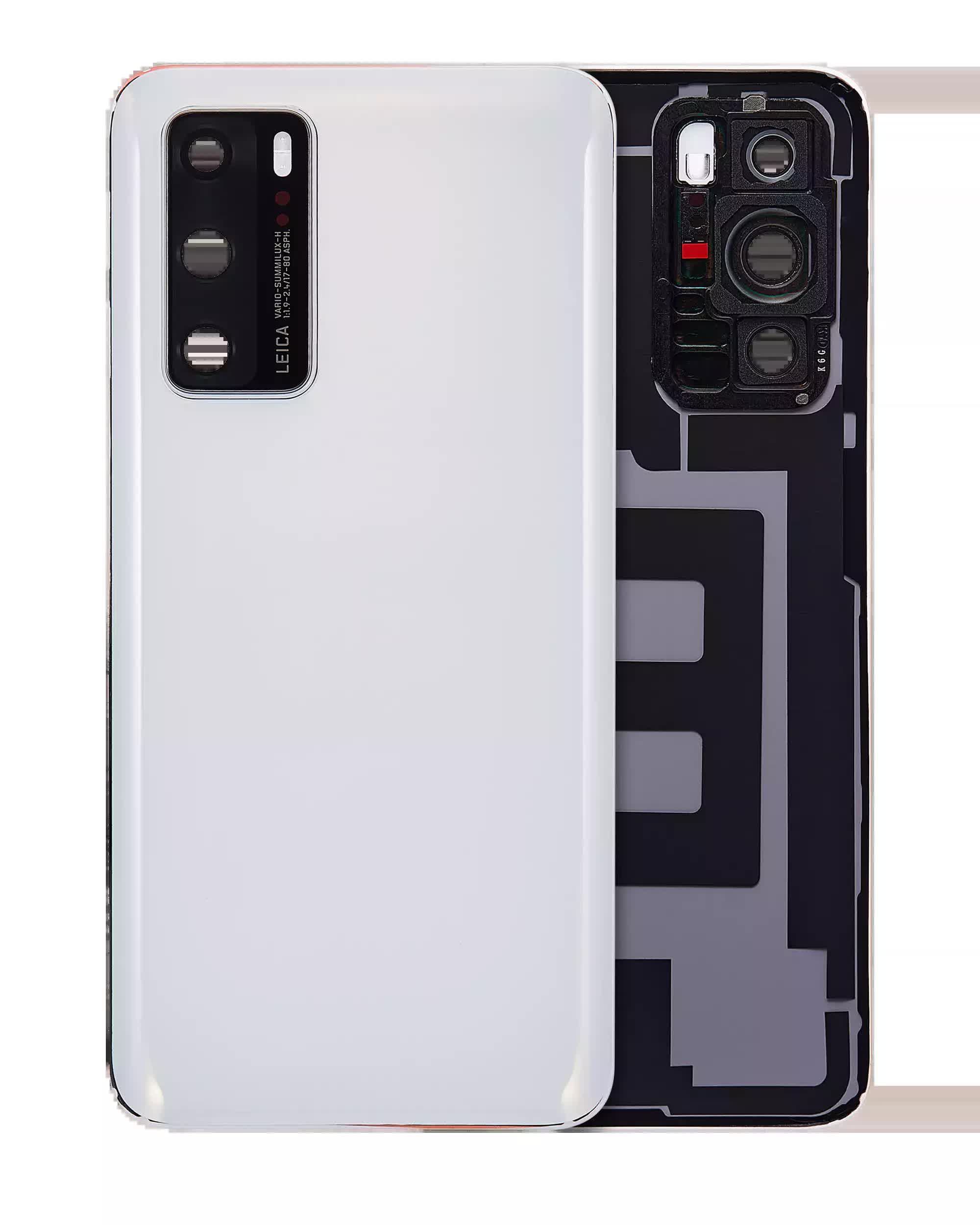 Rückdeckelglas mit Kameraglas für Huawei P40 (Ice White)