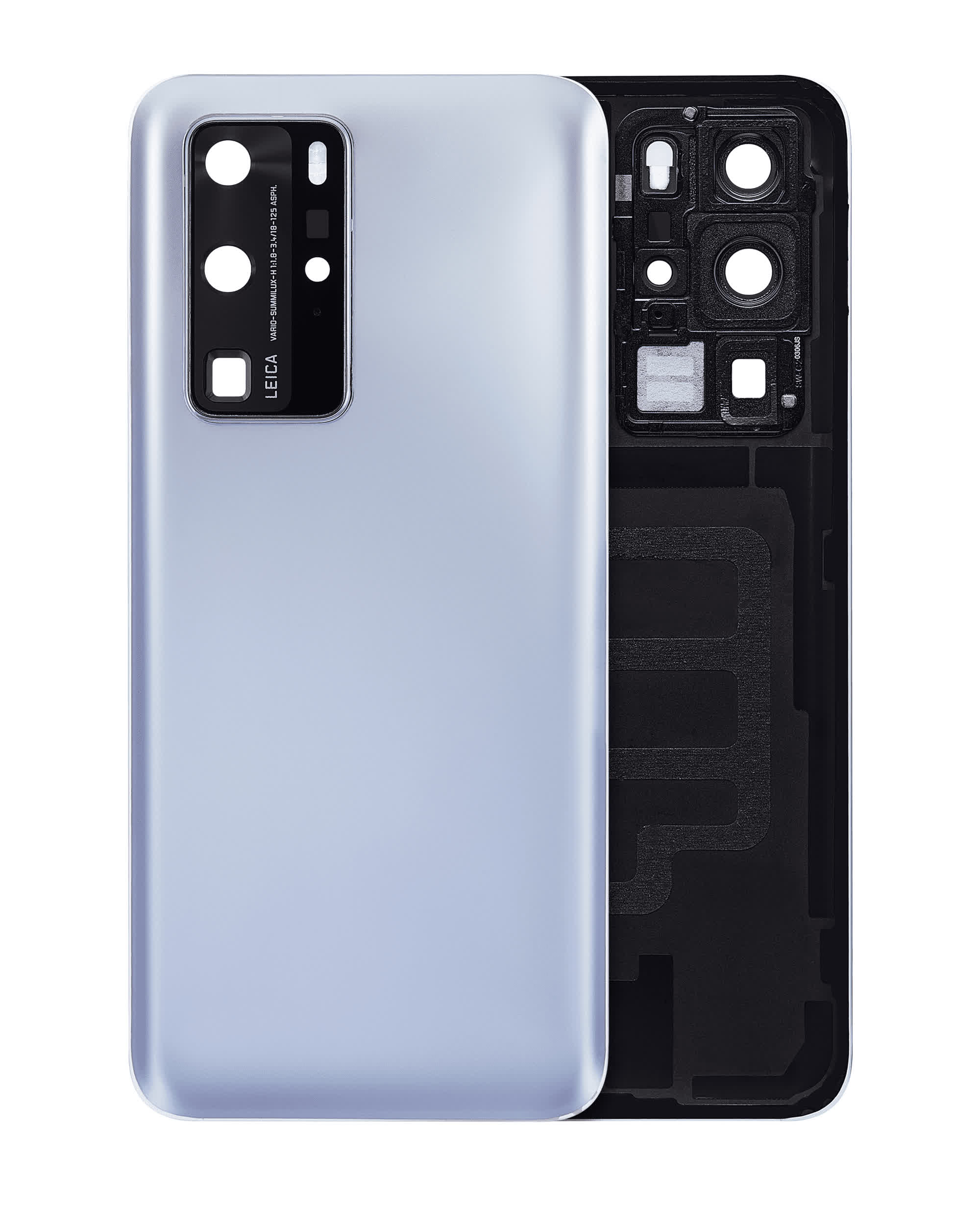 Rückdeckelglas mit Kameraglas für Huawei P40 Pro (Matte Silver)