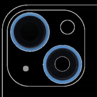 Rückkamera-Glas mit Halterung und Blende für iPhone 13 / 13 Mini (2-teiliges Set) (Aftermarket Plus) (Blue (Blau))