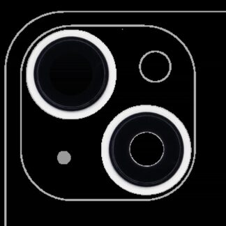 Rückkamera-Glas mit Halterung und Blende für iPhone 13 / 13 Mini (2-teiliges Set) (Aftermarket Plus) (Starlight)