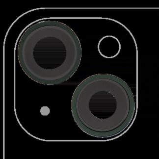 Rückkamera-Glas mit Halterung und Blende für iPhone 13 / 13 Mini (2-teiliges Set) (Aftermarket Plus) (Green (Grün))