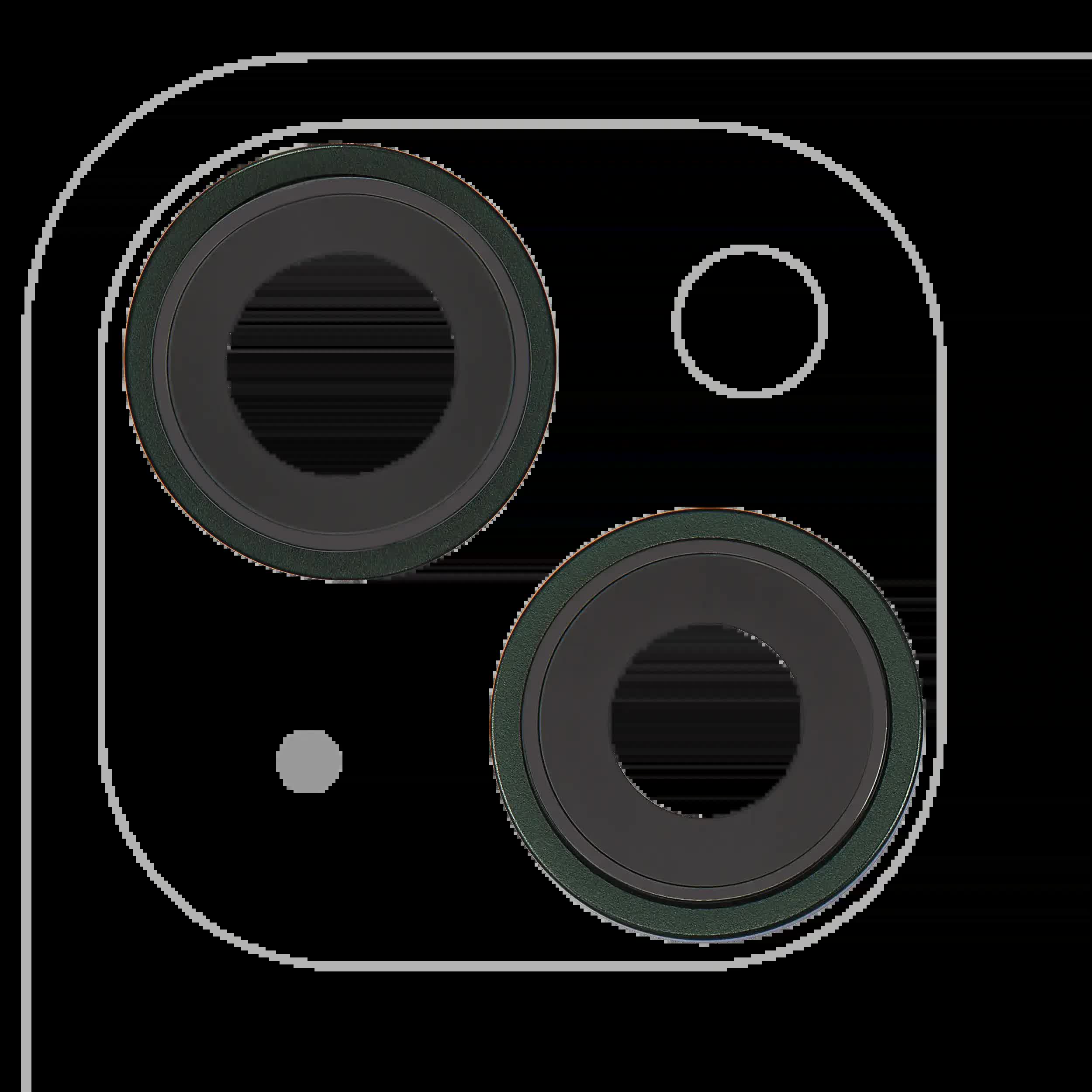 Rückkamera-Glas mit Halterung und Blende für iPhone 13 / 13 Mini (2-teiliges Set) (Aftermarket Plus) (Green (Grün))