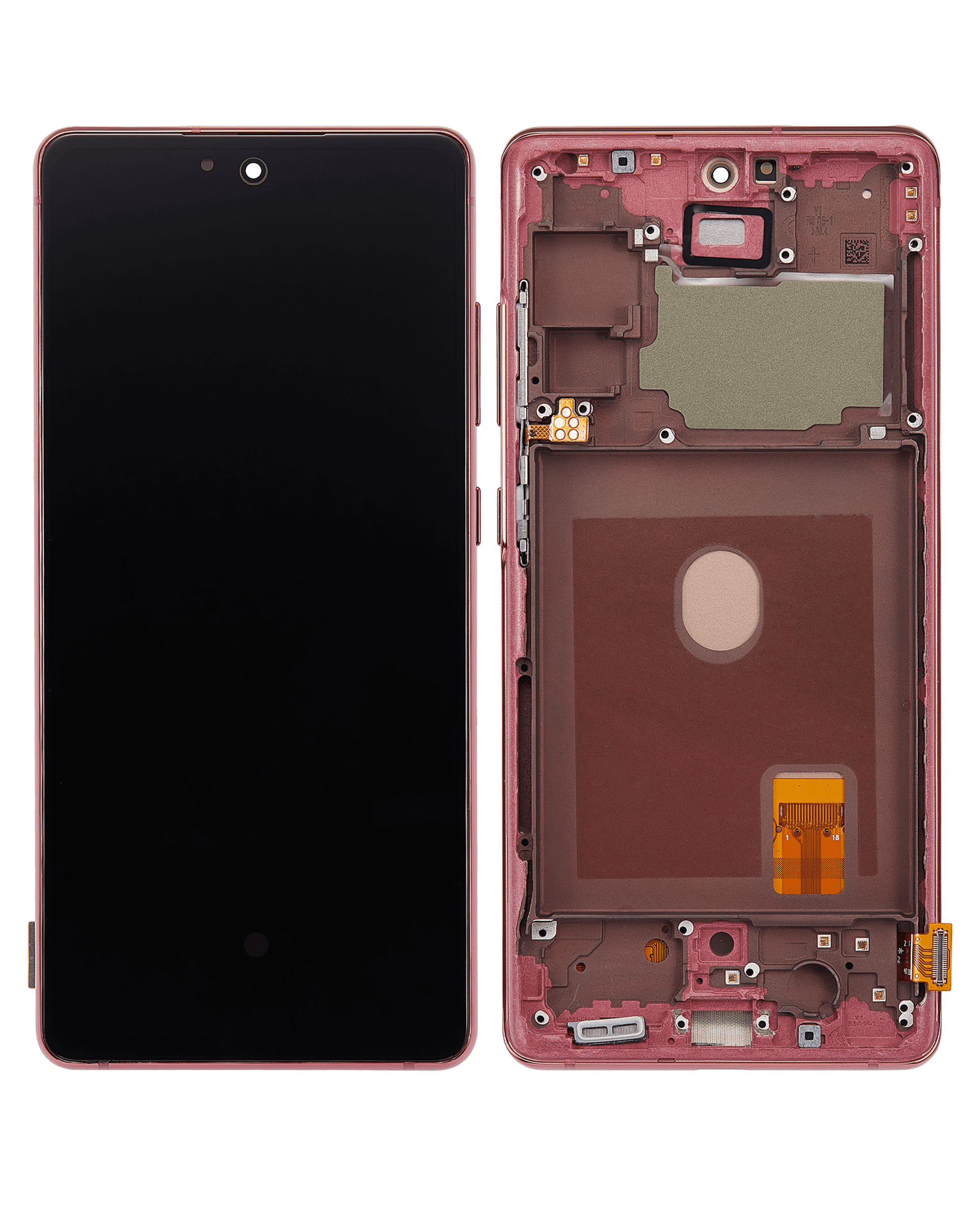 OLED Display mit Rahmen für Samsung Galaxy S20 FE 4G / 5G (professionell aufgearbeitet) (Cloud Red) – Bild 2