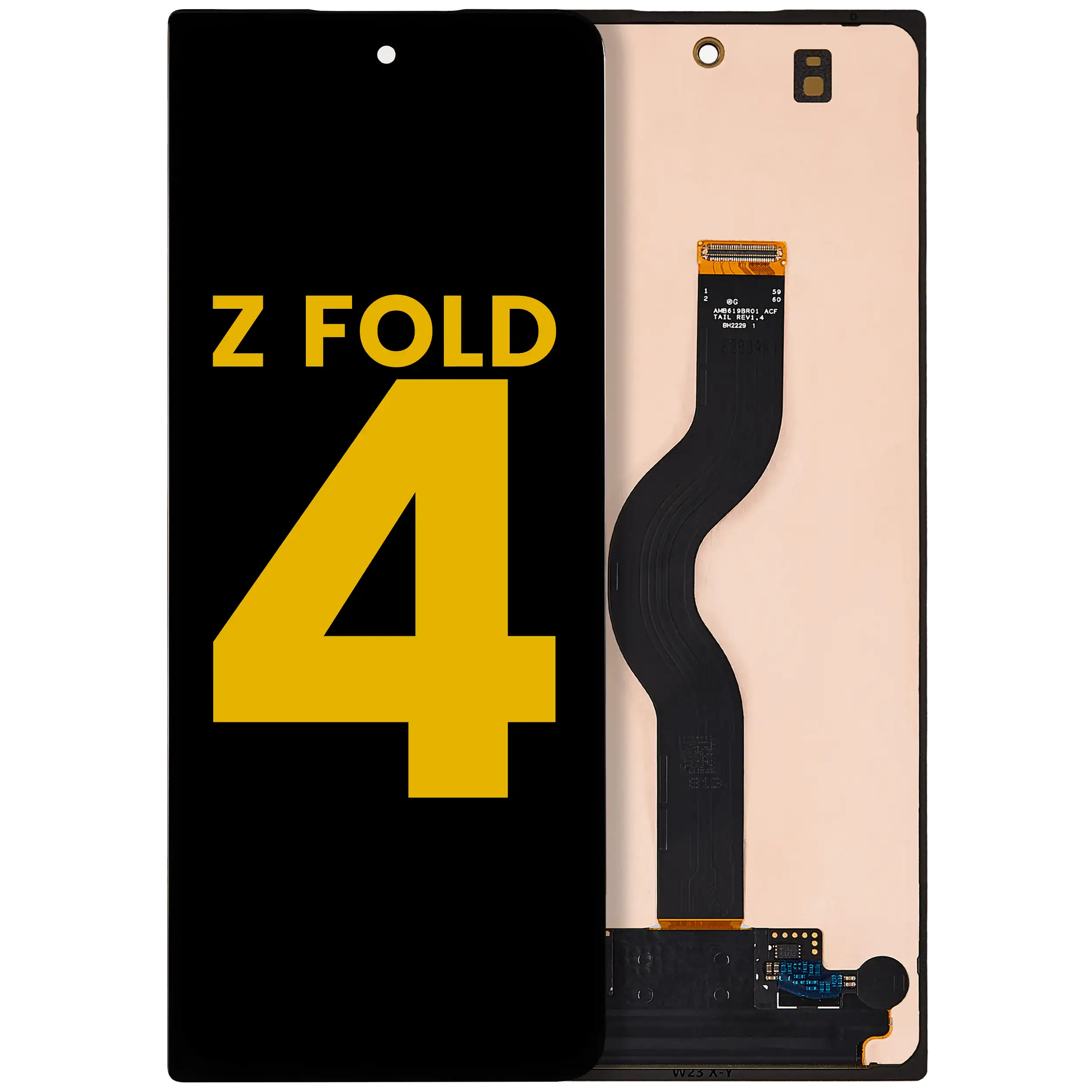 Inner OLED Display mit Rahmen für Samsung Galaxy Z Fold 3 5G (US & International) (professionell aufgearbeitet) (Phantom Black) – Bild 2