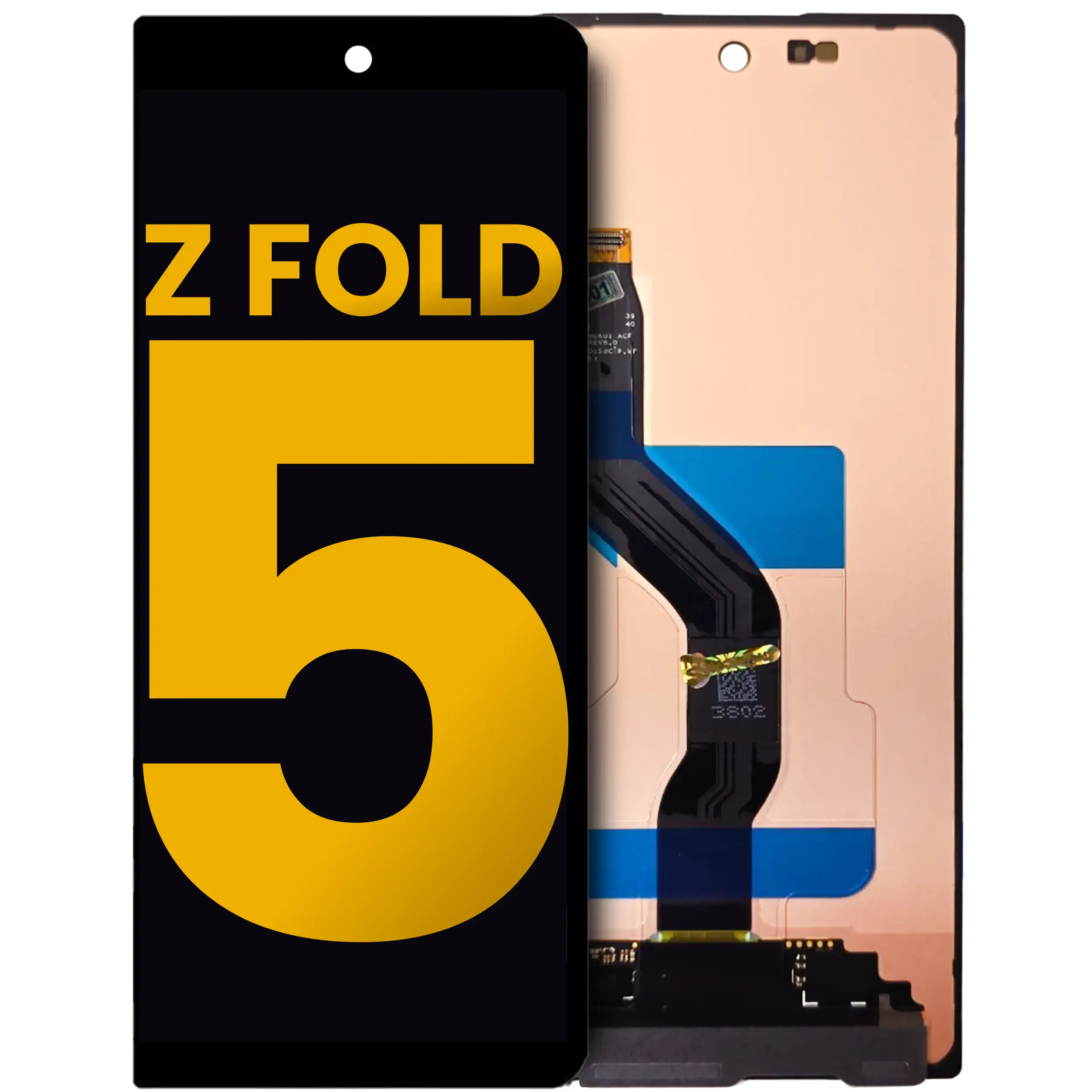 Inner OLED Display mit Rahmen für Samsung Galaxy Z Fold 3 5G (US & International) (professionell aufgearbeitet) (Phantom Black) – Bild 4