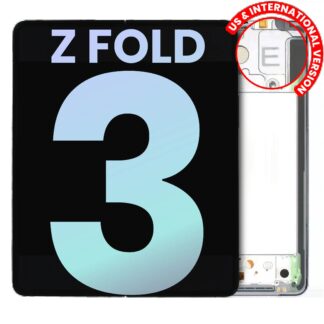 Inner OLED Display mit Rahmen für Samsung Galaxy Z Fold 3 5G (US & International) (Service Pack) (Phantom Silver)