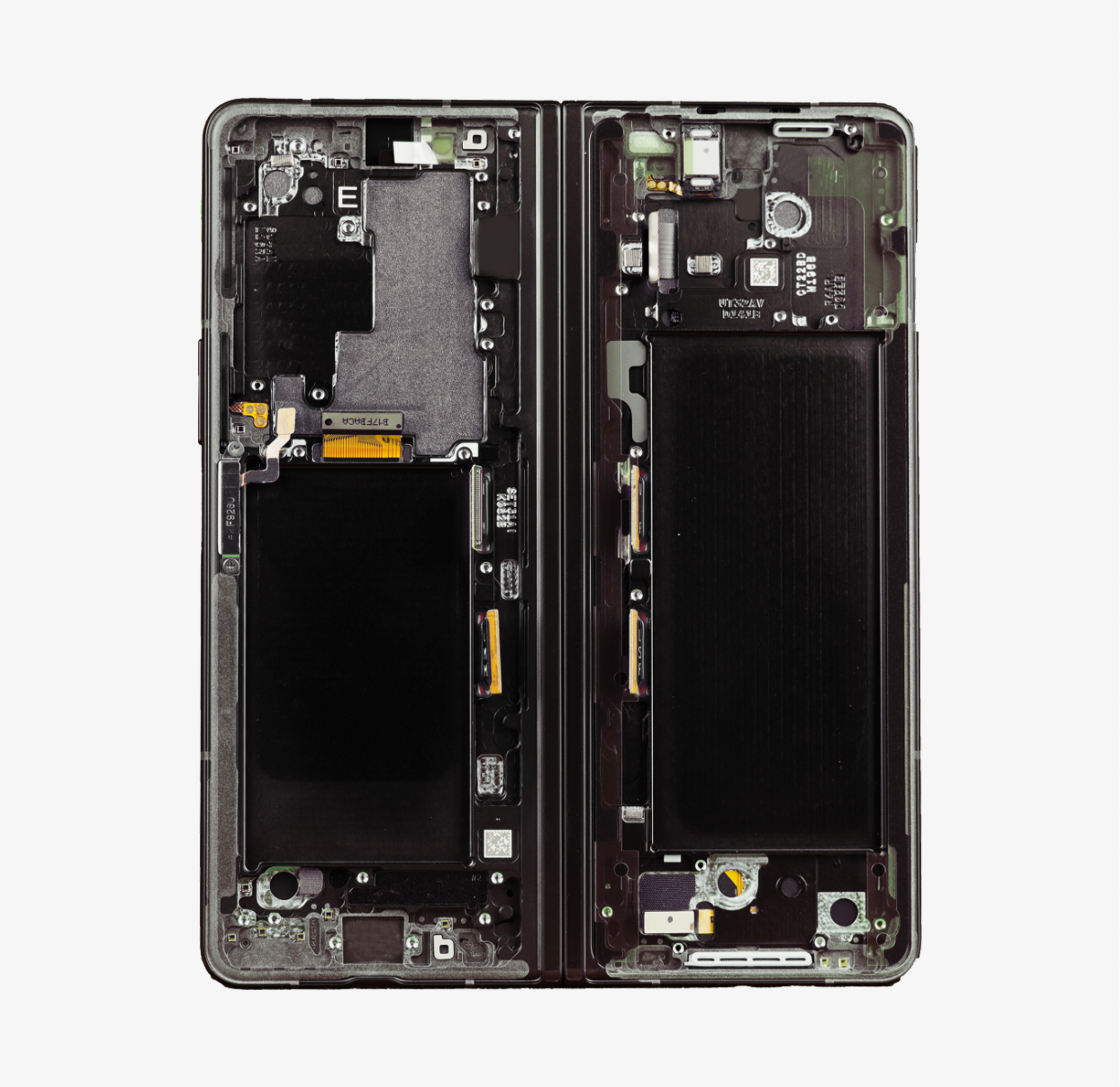 Inner OLED Display mit Rahmen für Samsung Galaxy Z Fold 3 5G (US & International) (Service Pack) (Phantom Black) – Bild 3