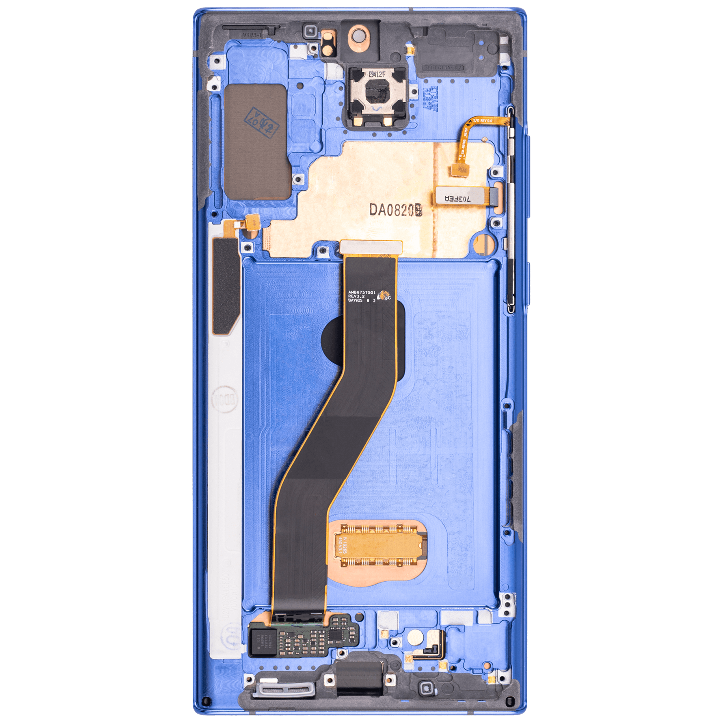OLED Display mit Rahmen für Samsung Galaxy Note 10 Plus / 5G (Aftermarket Plus) (Blue (Blau)) – Bild 4