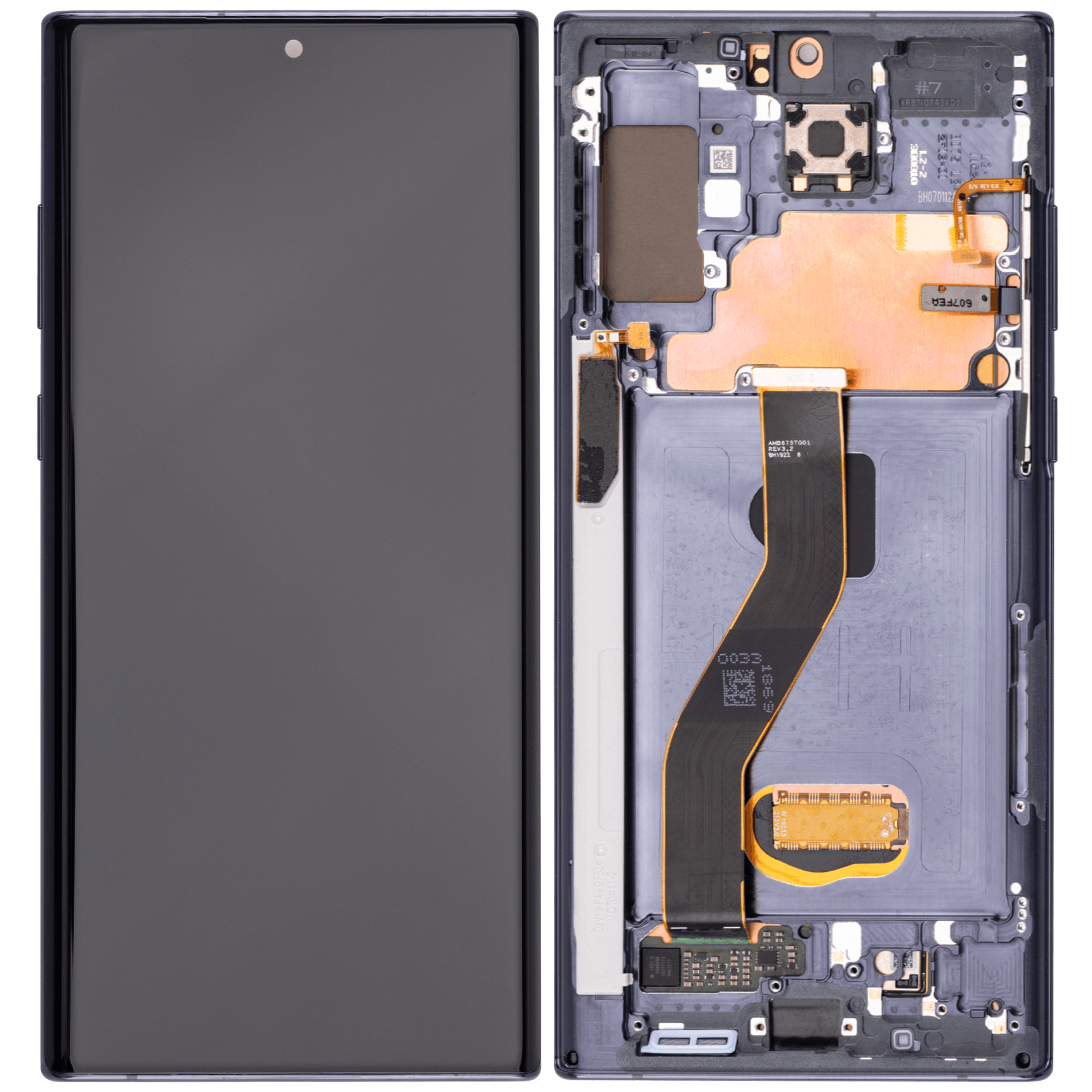 OLED Display mit Rahmen für Samsung Galaxy Note 10 Plus / 5G (Aftermarket Plus) (Aura Black) – Bild 2