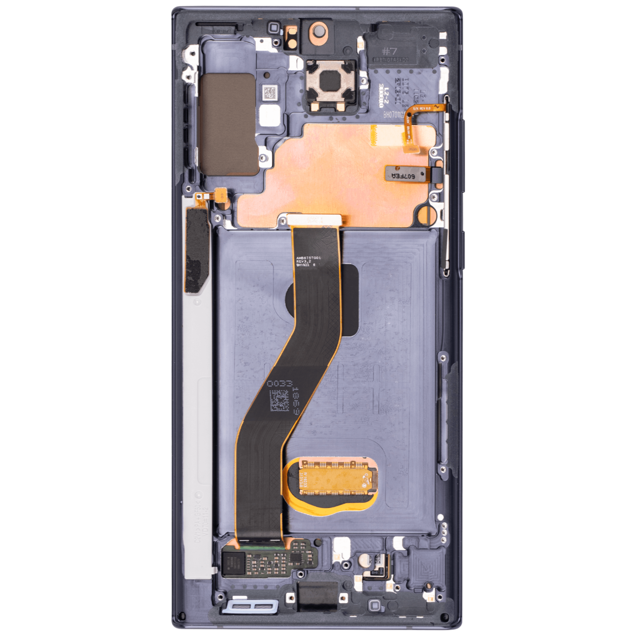 OLED Display mit Rahmen für Samsung Galaxy Note 10 Plus / 5G (Aftermarket Plus) (Aura Black) – Bild 4
