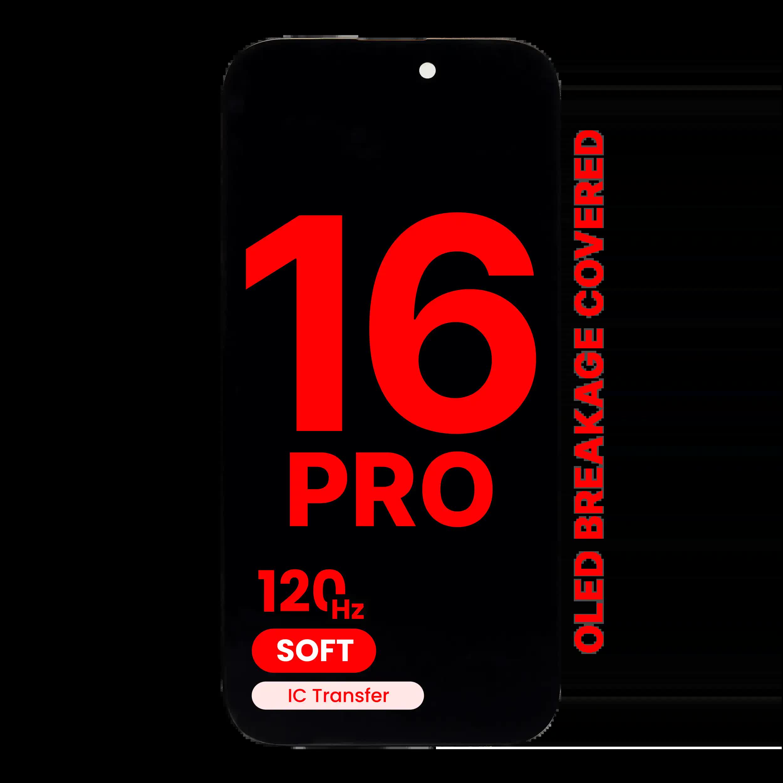 OLED Display für iPhone 16 Pro (Aftermarket Pro: XO7 Soft) (120HZ)