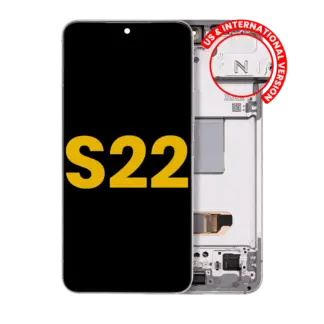 OLED Display mit Rahmen für Samsung Galaxy S22 5G (Service Pack) (Graphite)