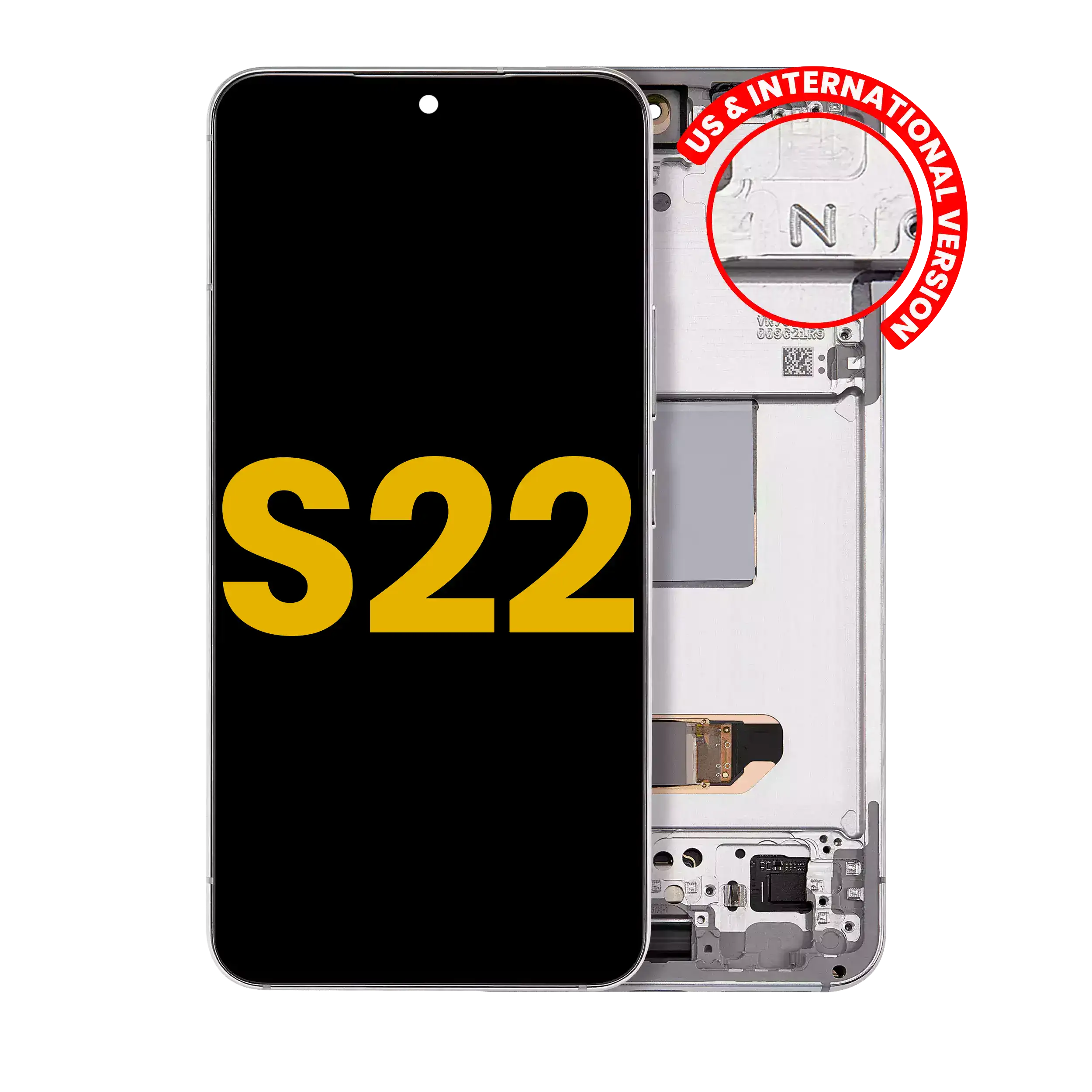 OLED Display mit Rahmen für Samsung Galaxy S22 5G (Service Pack) (Graphite) – Bild 2