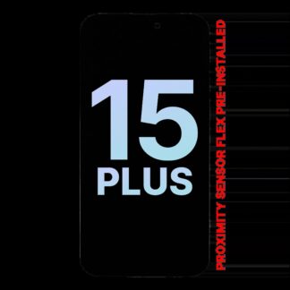 OLED Display mit Näherungssensor Flex vormontiert für iPhone 15 Plus (Service Pack)
