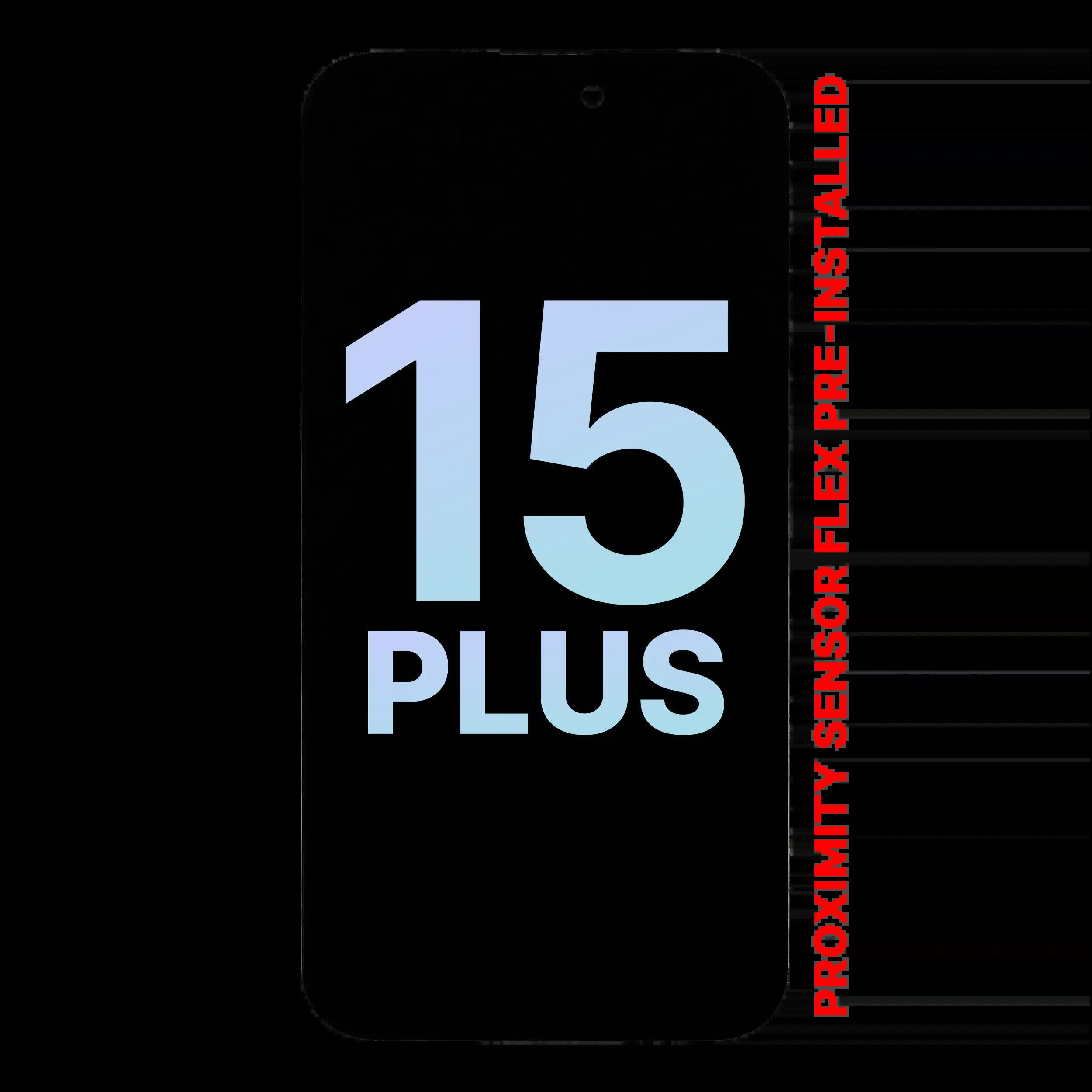 OLED Display mit Näherungssensor Flex vormontiert für iPhone 15 Plus (Service Pack)