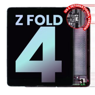 Inner OLED Display mit Rahmen für Samsung Galaxy Z Fold 4 5G (US & International) (Service Pack) (Burgundy)