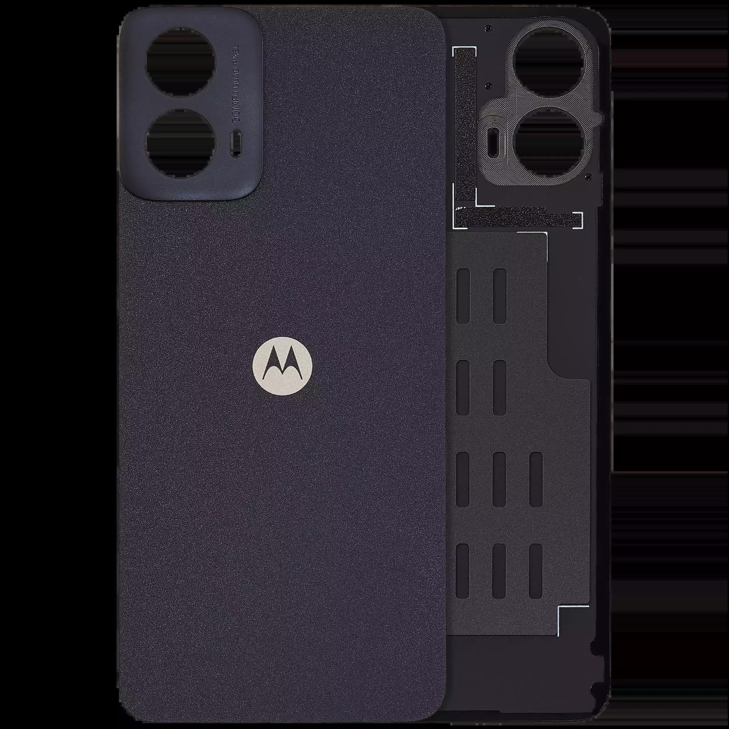 Rückdeckelglas für Motorola Moto G34 (XT2363 / 2023) (Original) (Charcoal Black)