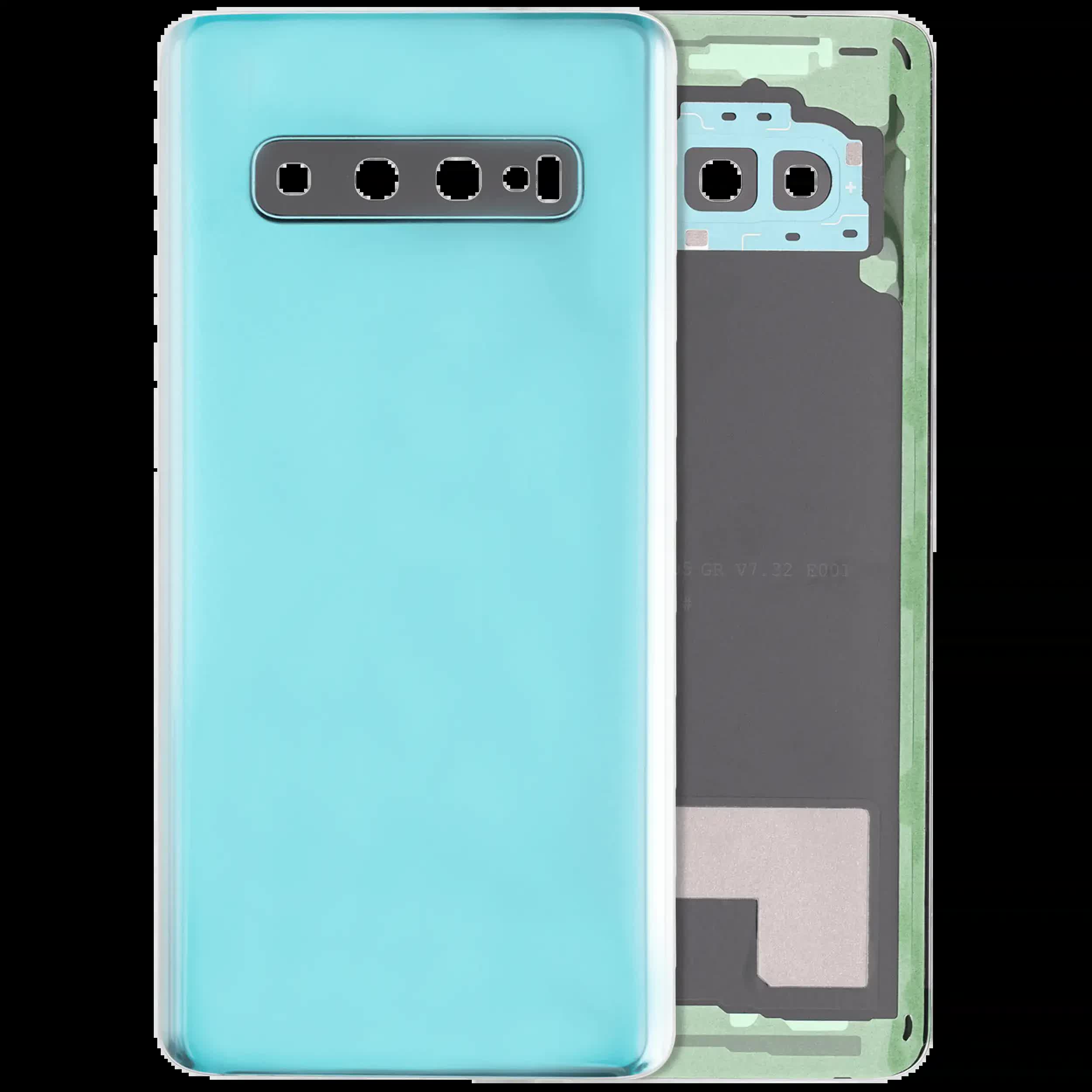 Rückdeckelglas mit Kameraglas für Samsung Galaxy S10 (Service Pack) (Prism Green)