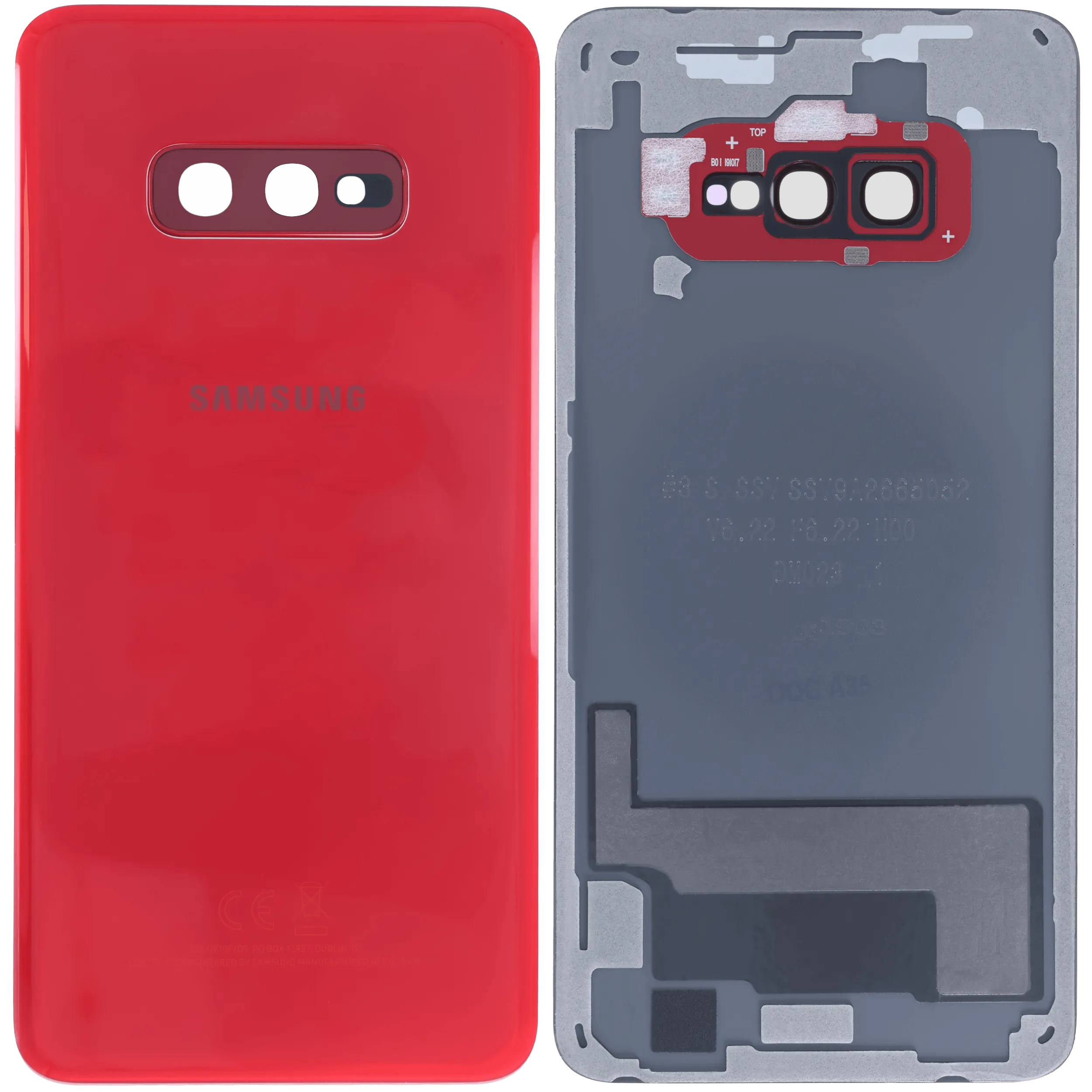 Rückdeckelglas mit Kameraglas für Samsung Galaxy S10e (Service Pack) (Red (Rot)) – Bild 4