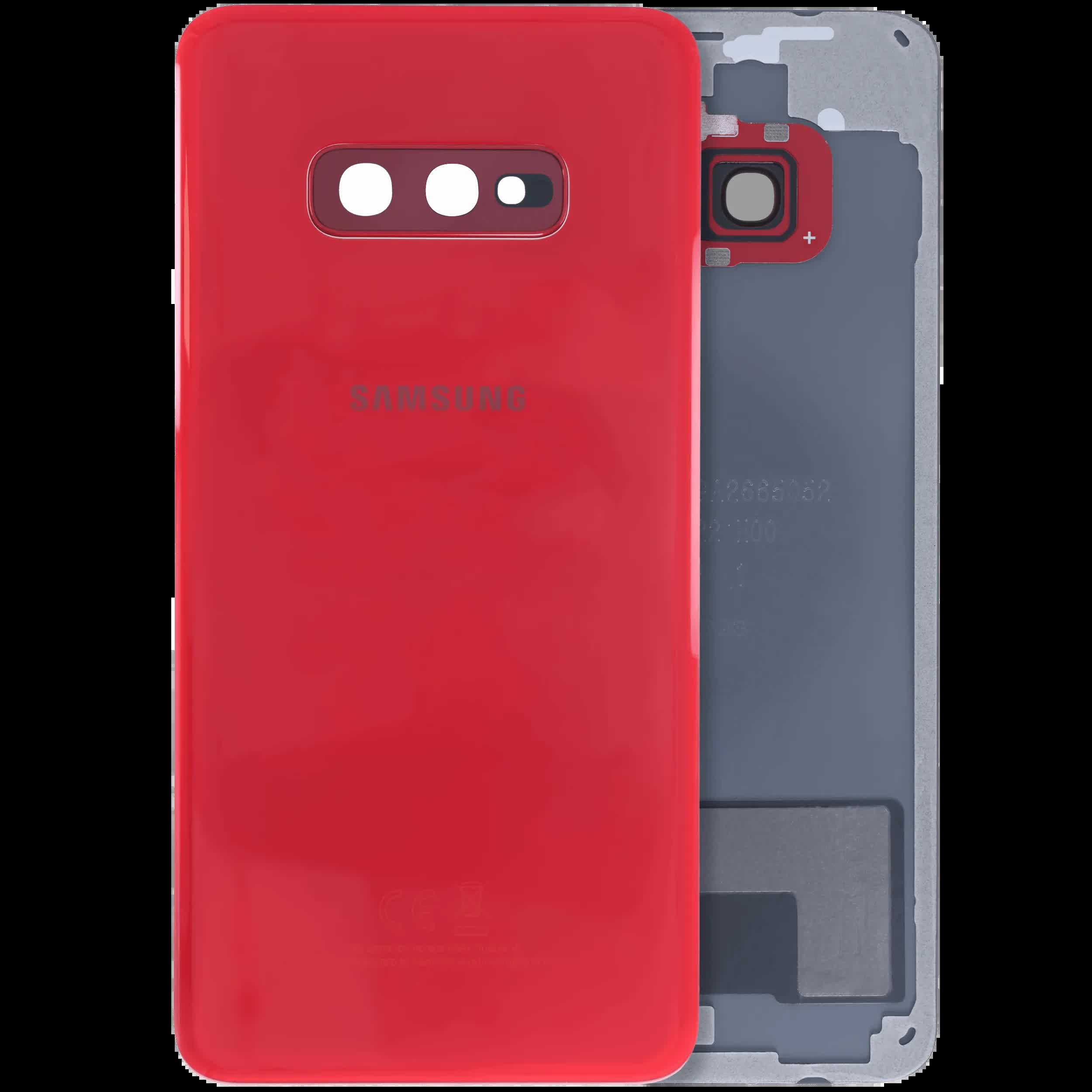 Rückdeckelglas mit Kameraglas für Samsung Galaxy S10e (Service Pack) (Red (Rot))