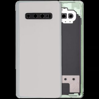 Rückdeckelglas mit Kameraglas für Samsung Galaxy S10 Plus (Service Pack) (Prism Silver)